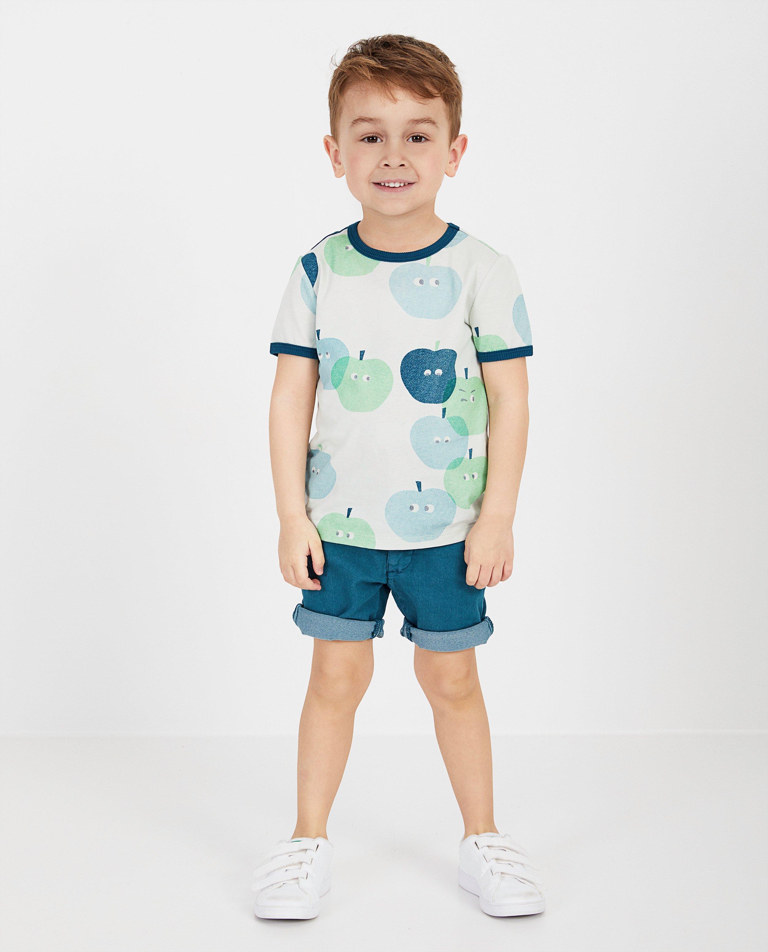 Bermuda bleu vert - taille ajustable - Kidz Nation