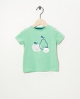 Groen T-shirtje van biokatoen - met print - Cuddles and Smiles