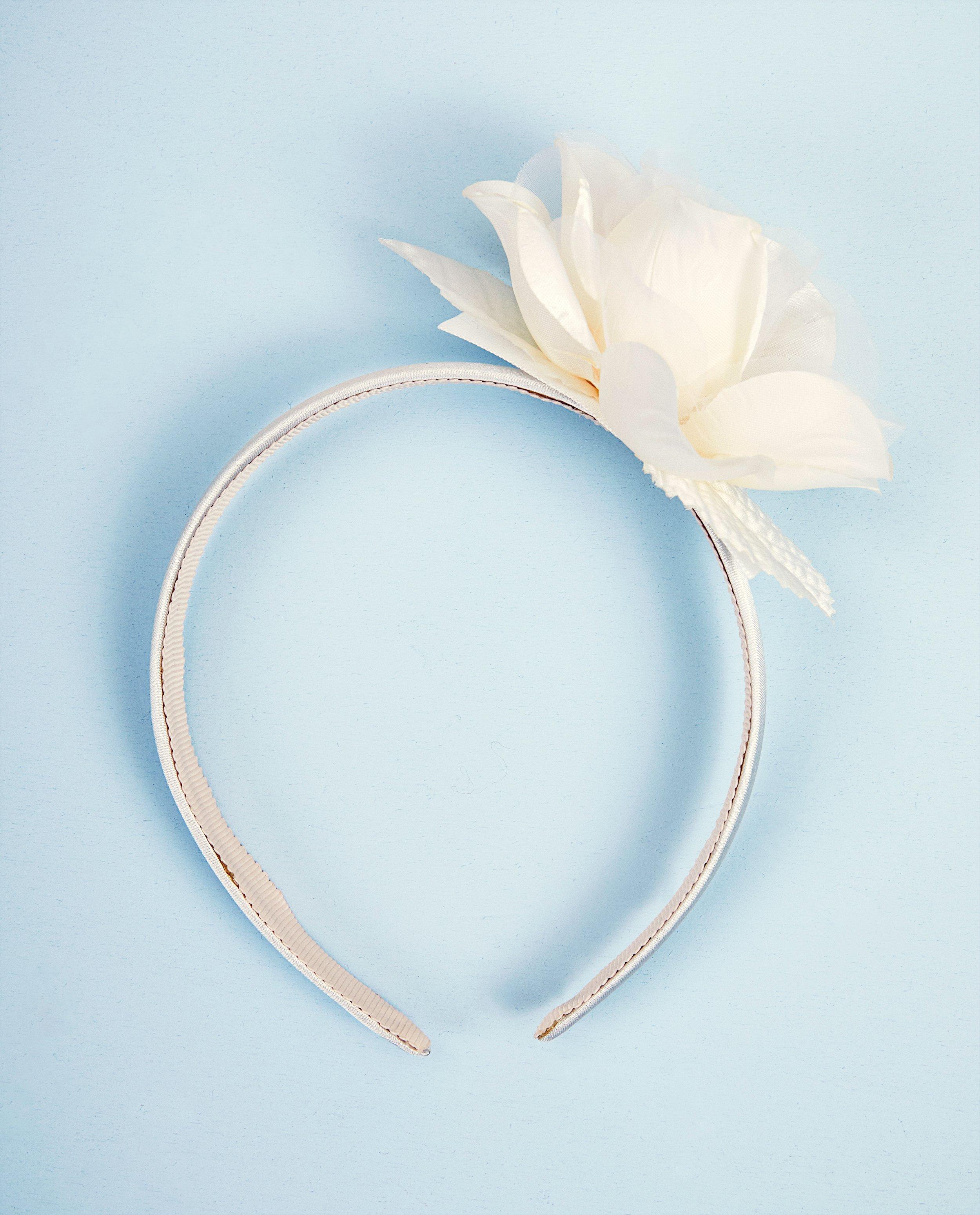 Diadème avec fleur Communion - blanc - JBC