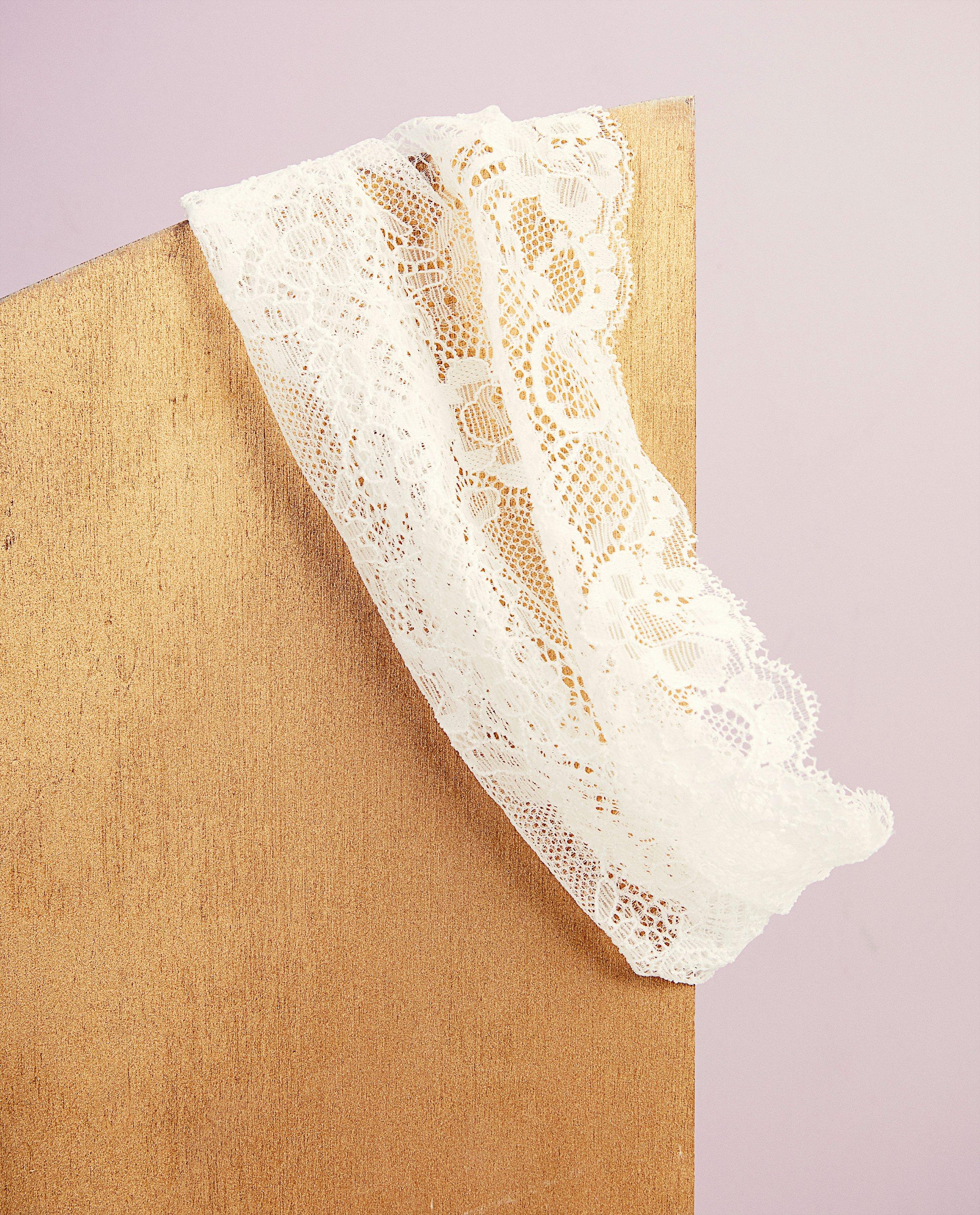 Bandeau blanc Communion - dentelle fleurie - Milla Star