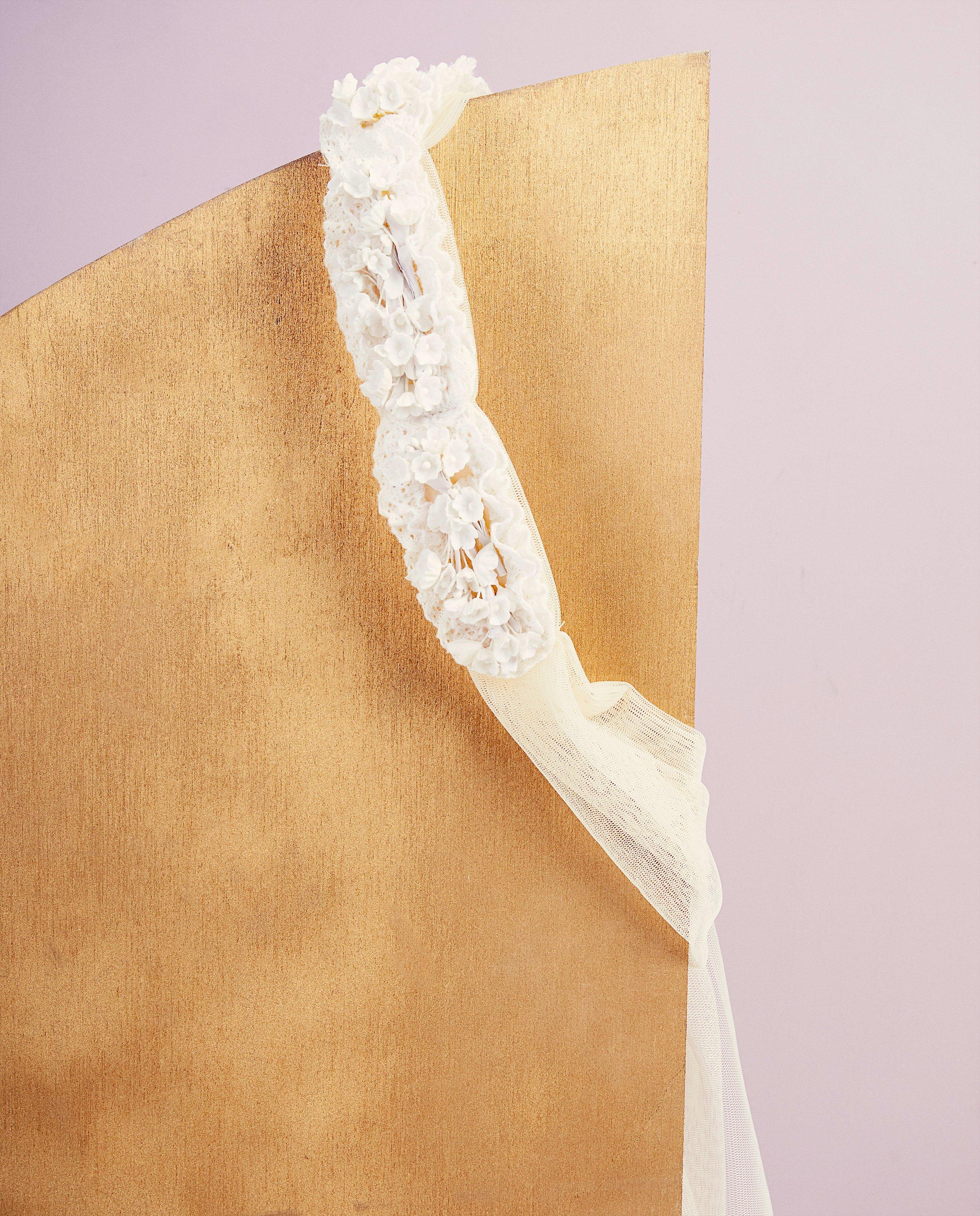 Bandeau fleuri Communion - blanc - Milla Star