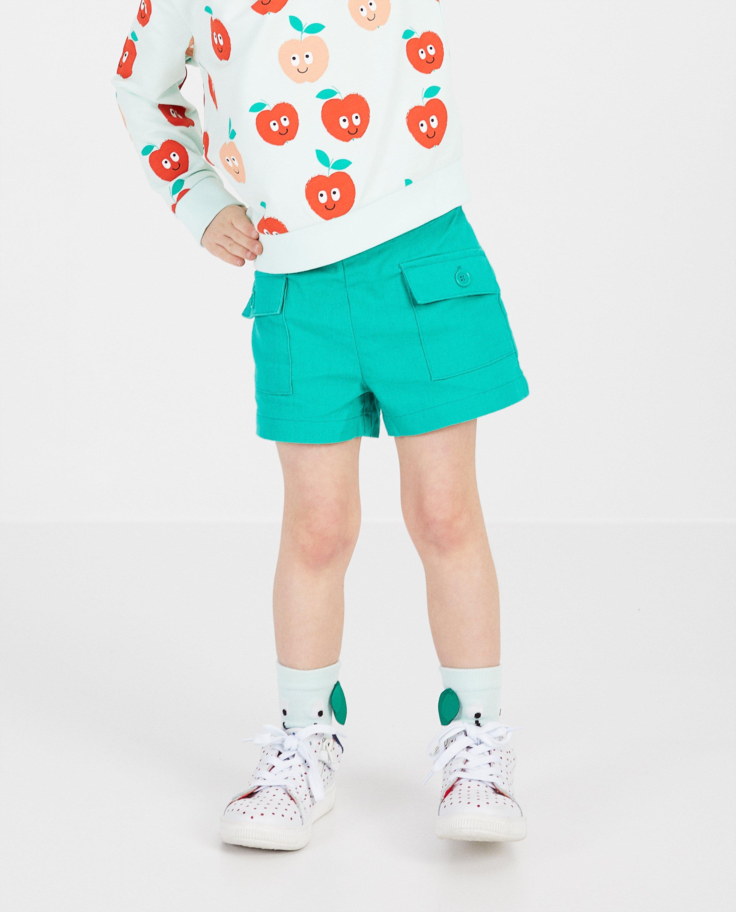 Groene short van linnen - Product Detail - khaki - afbeelding nummer 2