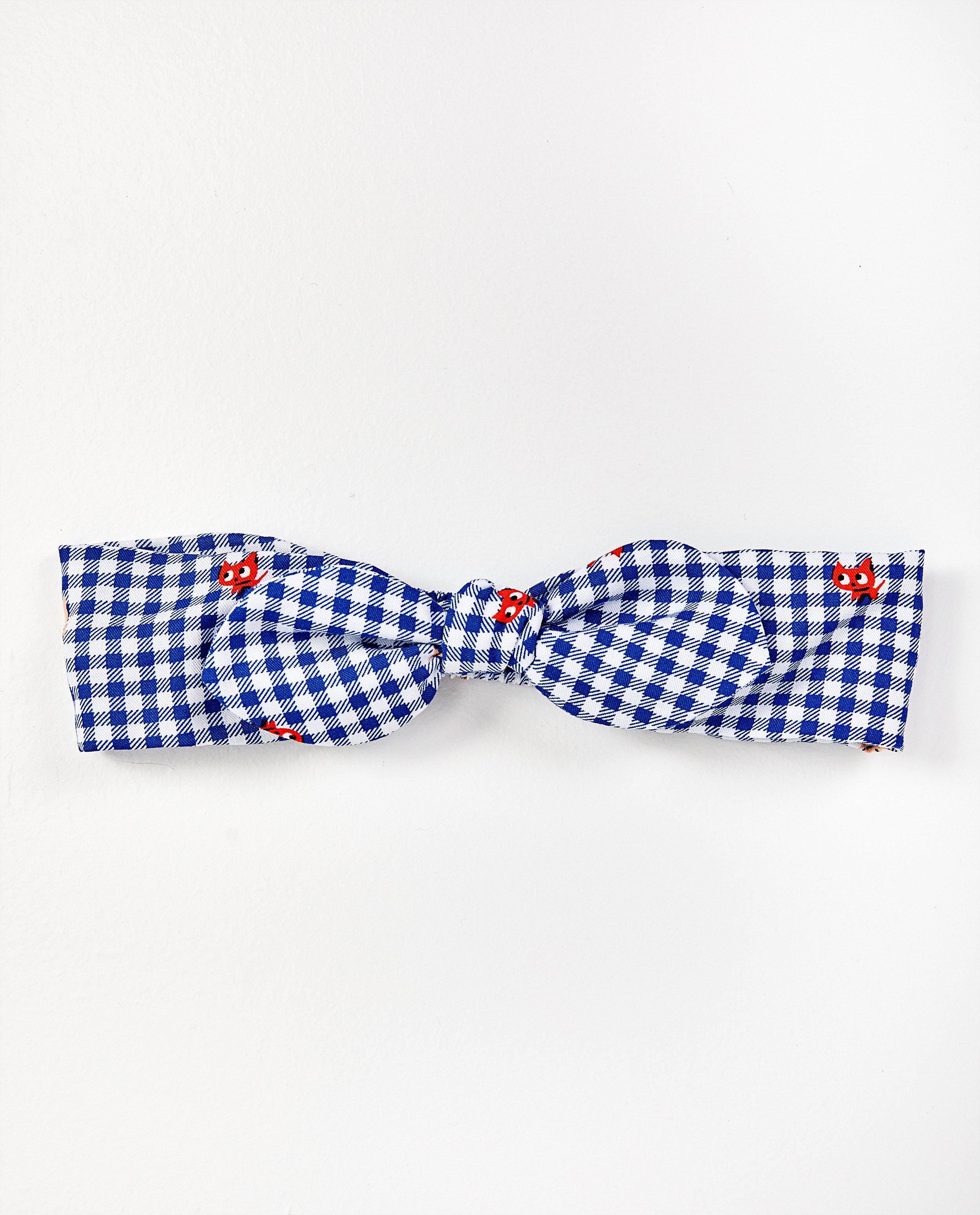 Bandeau bleu et blanc - imprimé et nœud - Milla Star