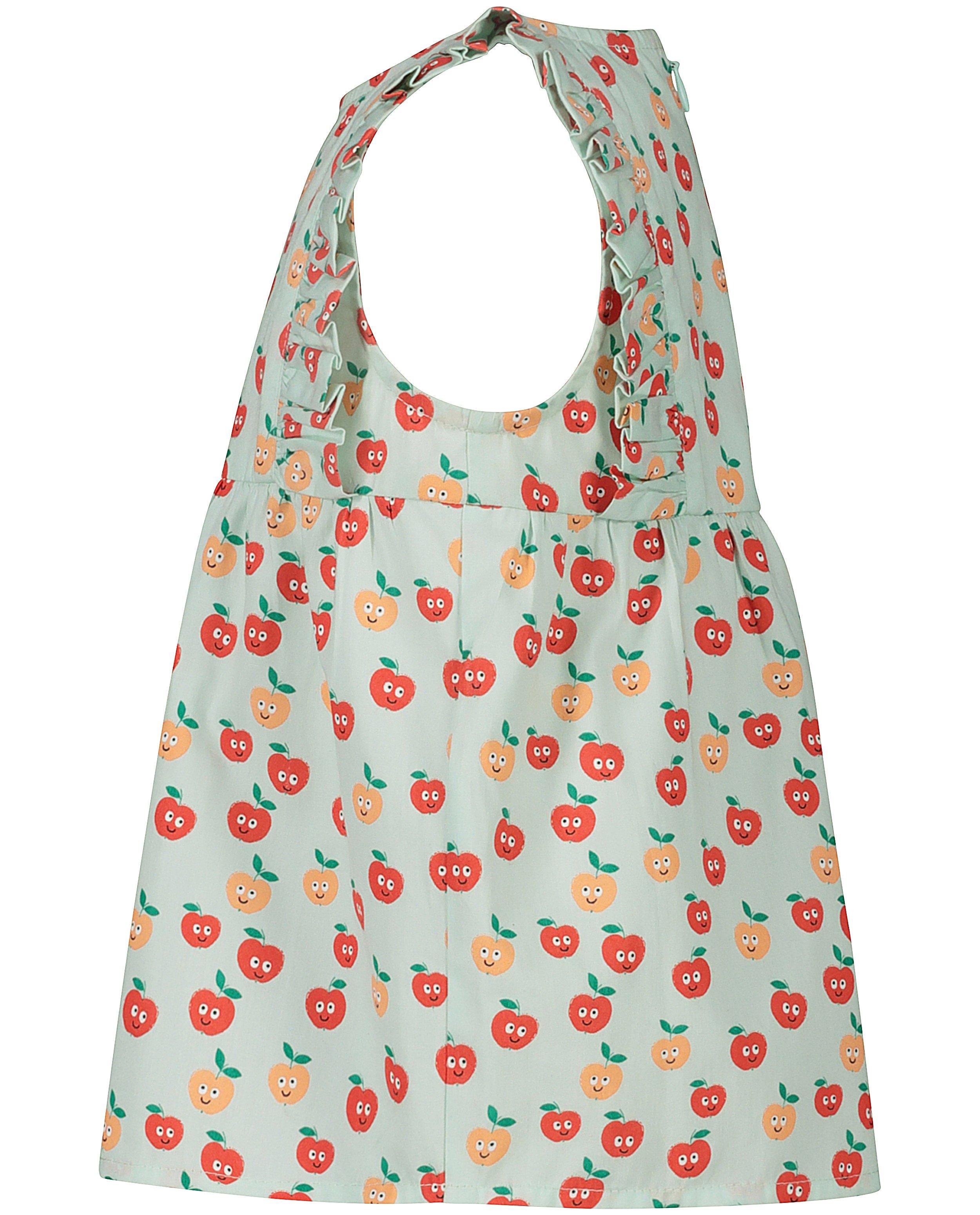 Hemden - Lichtgroene top met appelprint