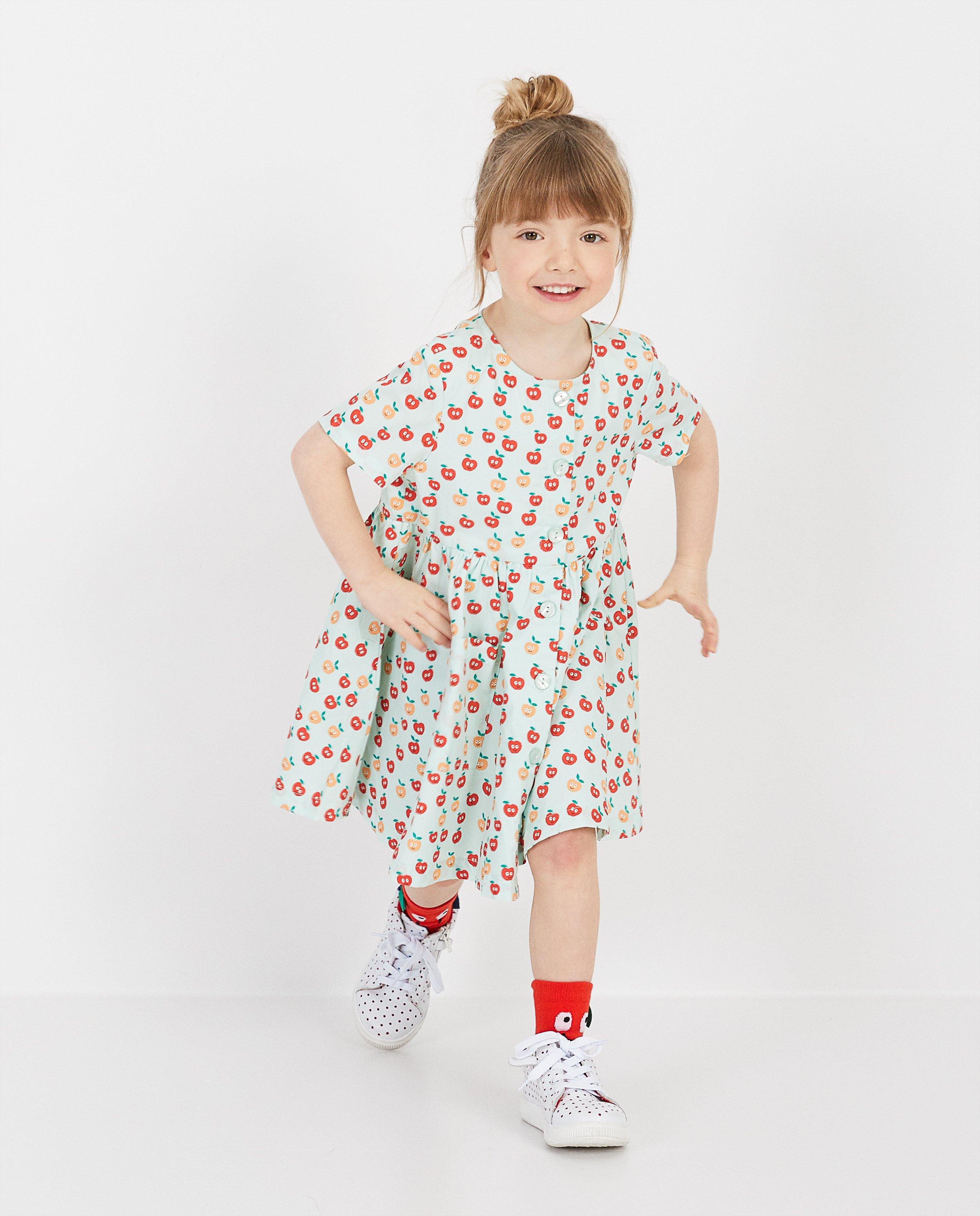 Robes - Robe vert pâle, pommes