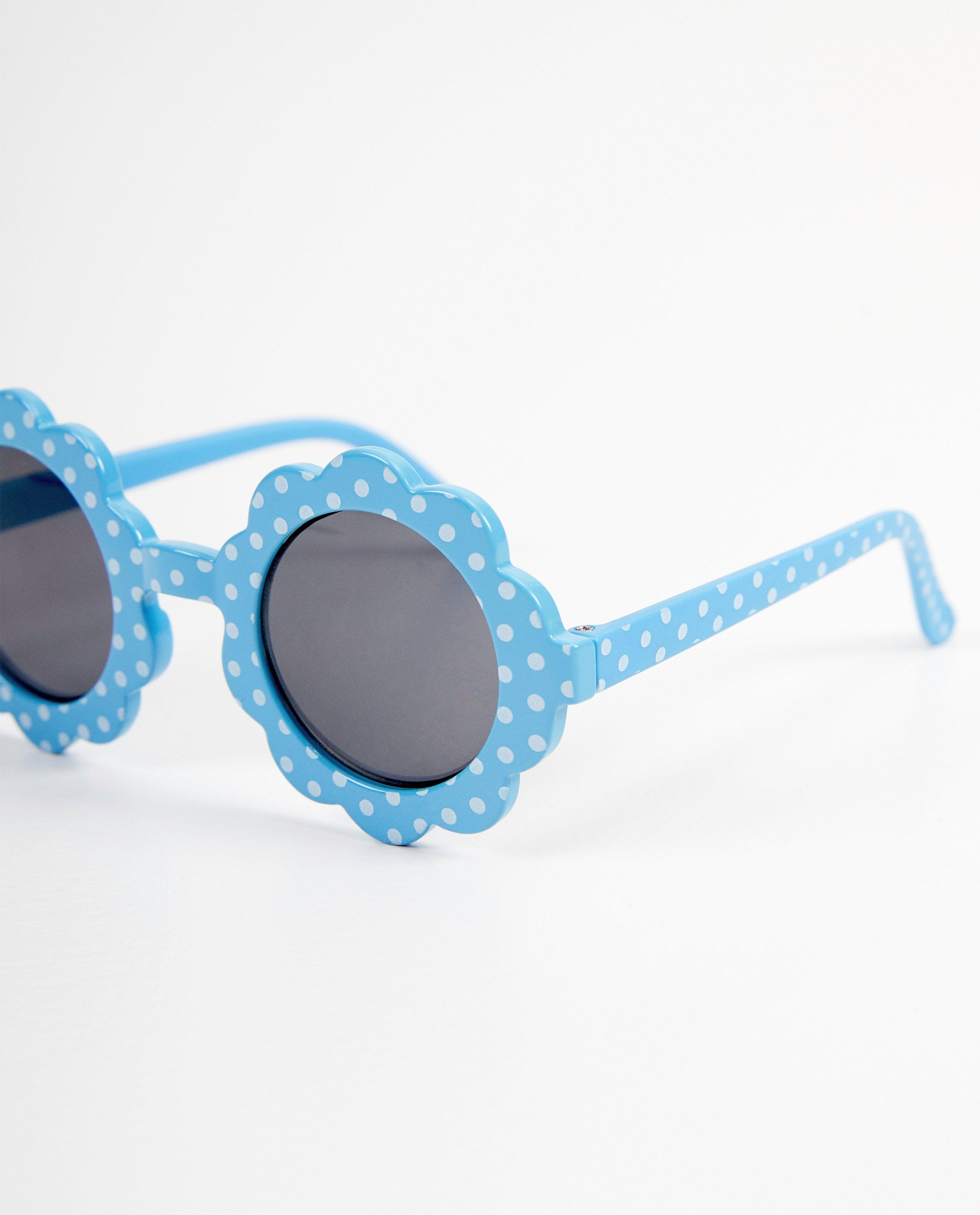 Lunettes de soleil - Lunettes de soleil fleur bleues