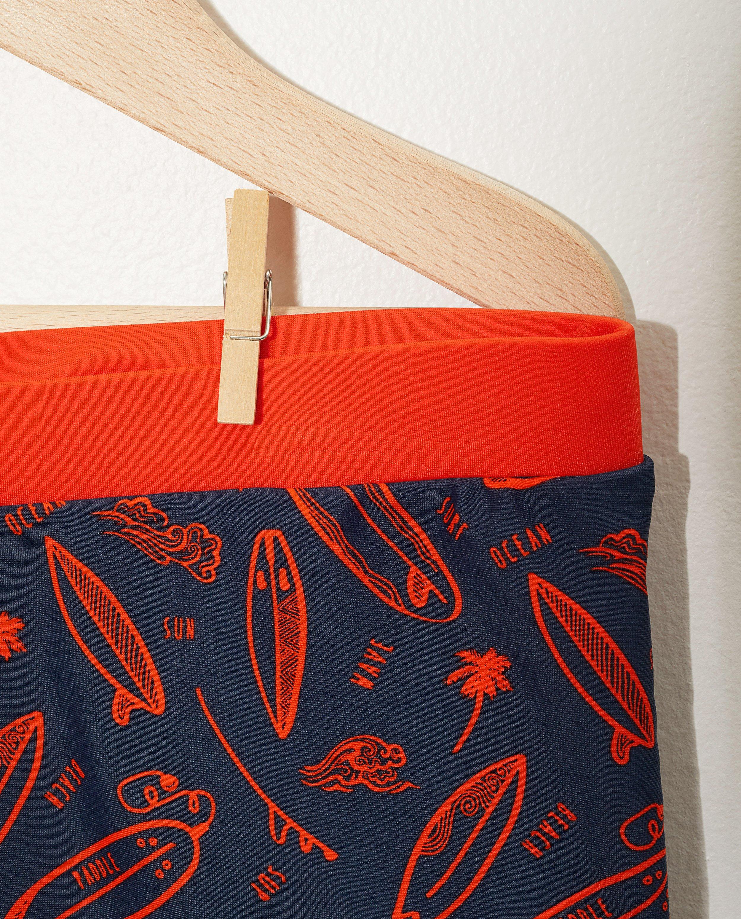 Zwemkleding - Donkerblauwe zwembroek met print