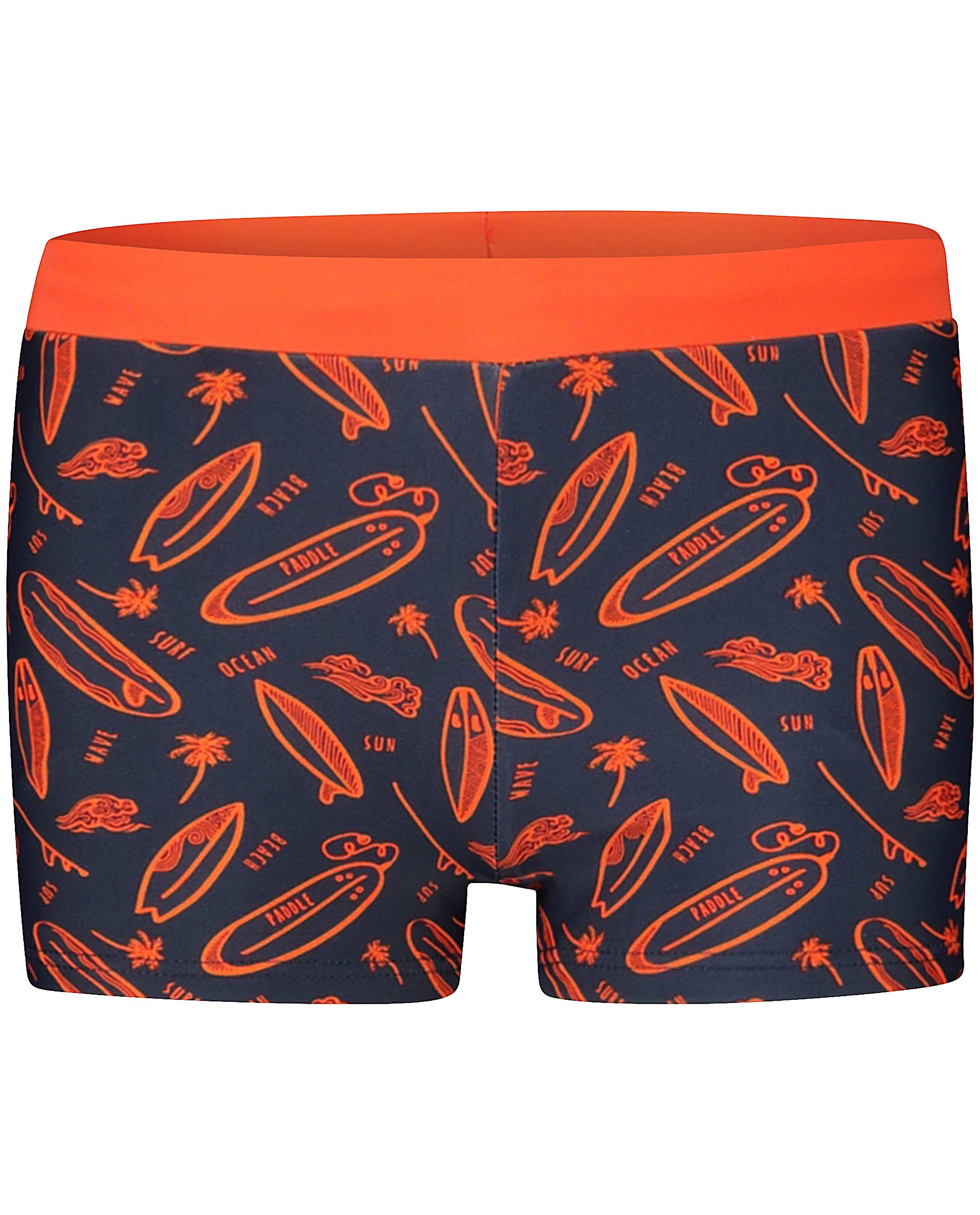 Zwemkleding - Donkerblauwe zwembroek met print