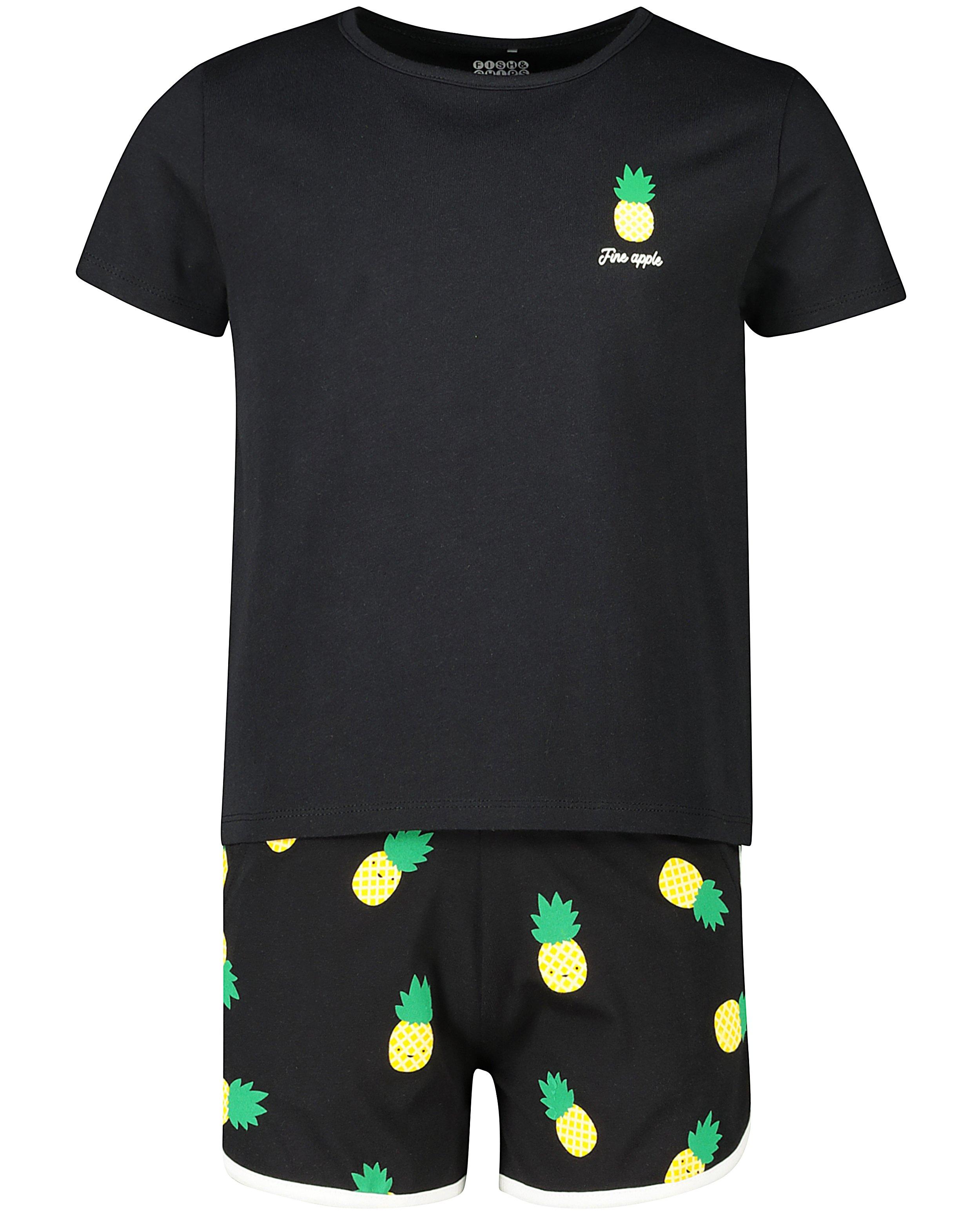 Nachtkleding - 2-delige pyjama in zwart