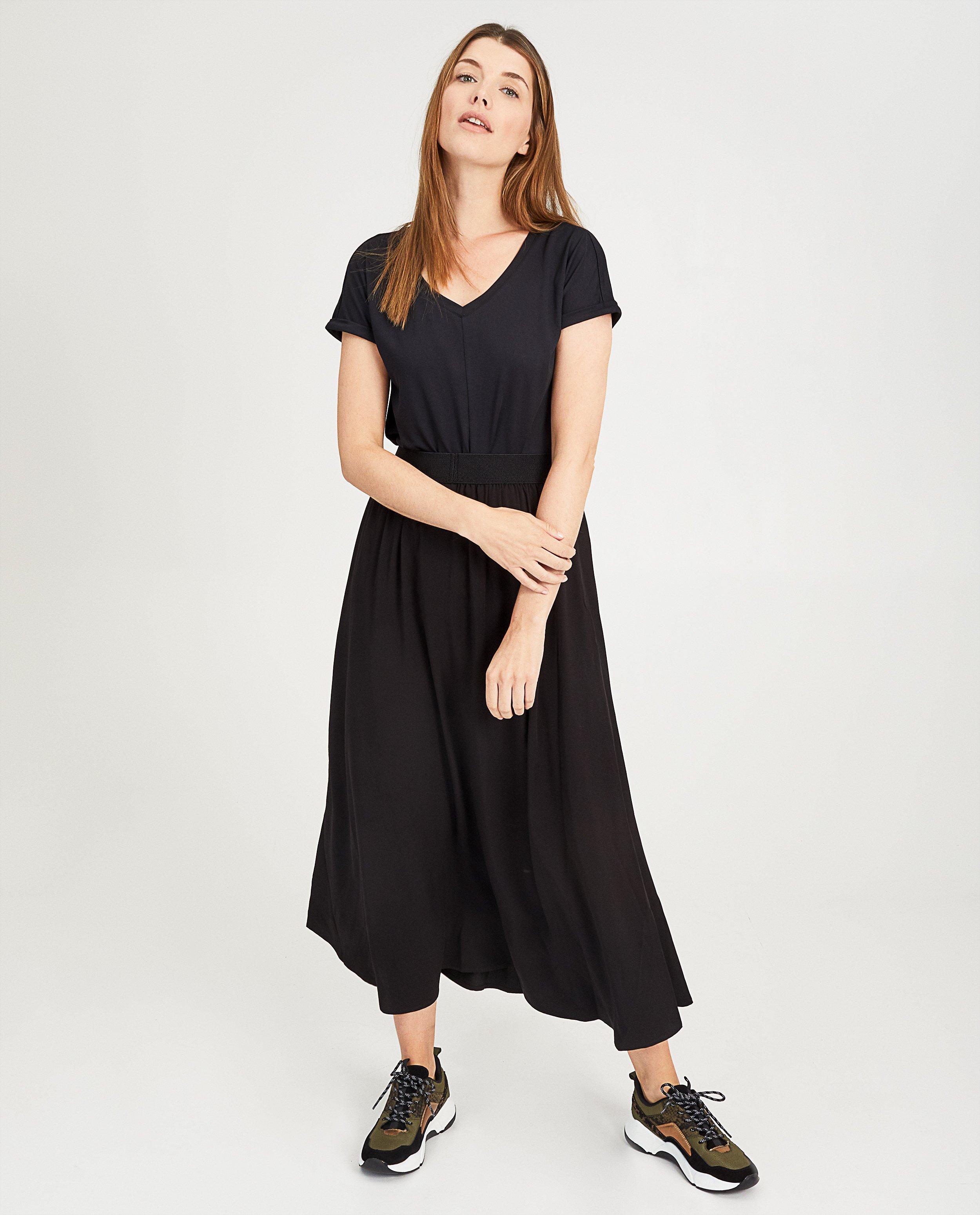 Zwarte maxi-rok - van viscose - Sora