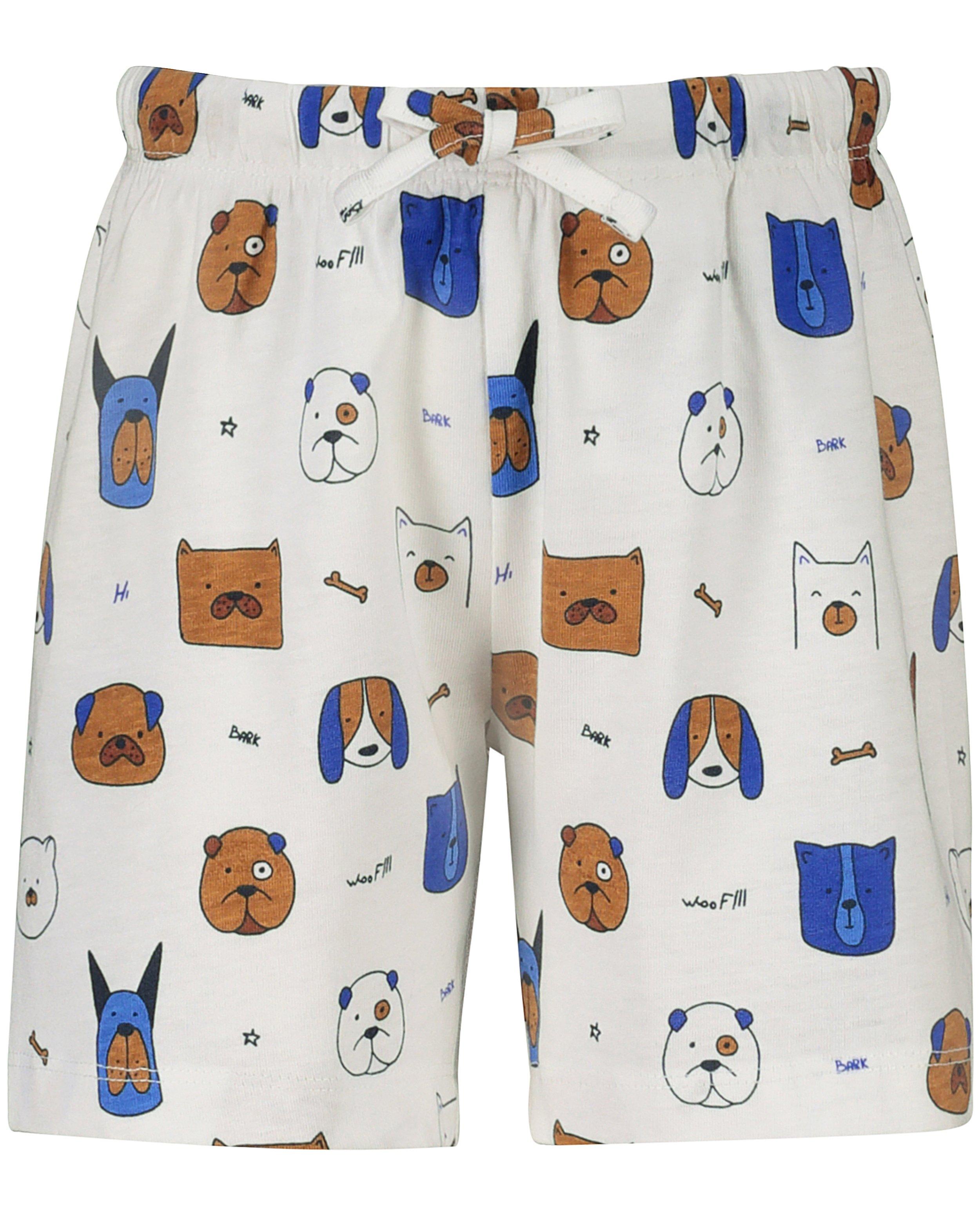 Nachtkleding - Witte pyjama met hondenprint