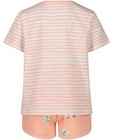 Pyjamas - Pyjama rose rayé, 2 pièces