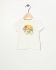 T-shirt blanc en coton bio - imprimé - Cuddles and Smiles