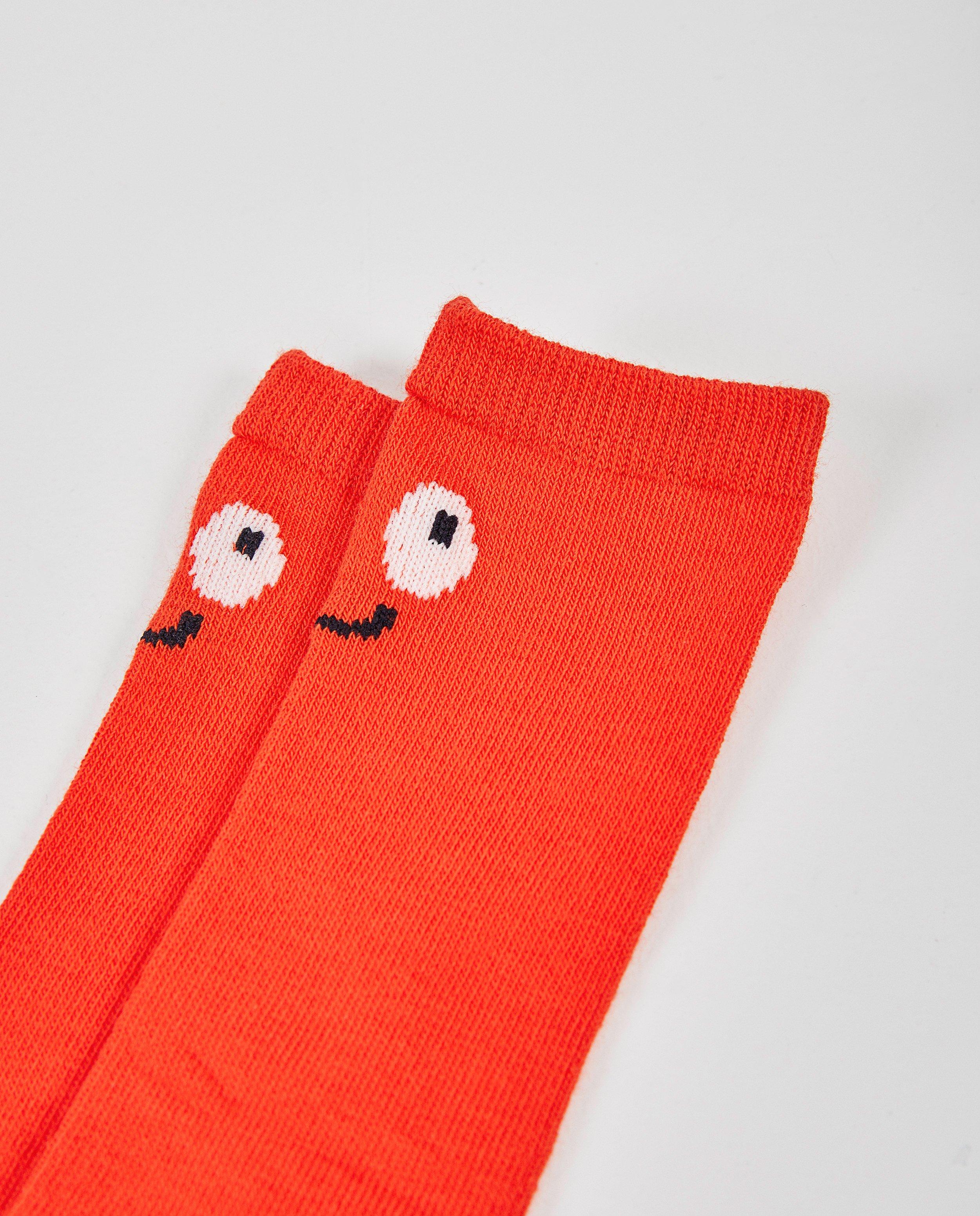 Kousen - Oranje kousen met smiley