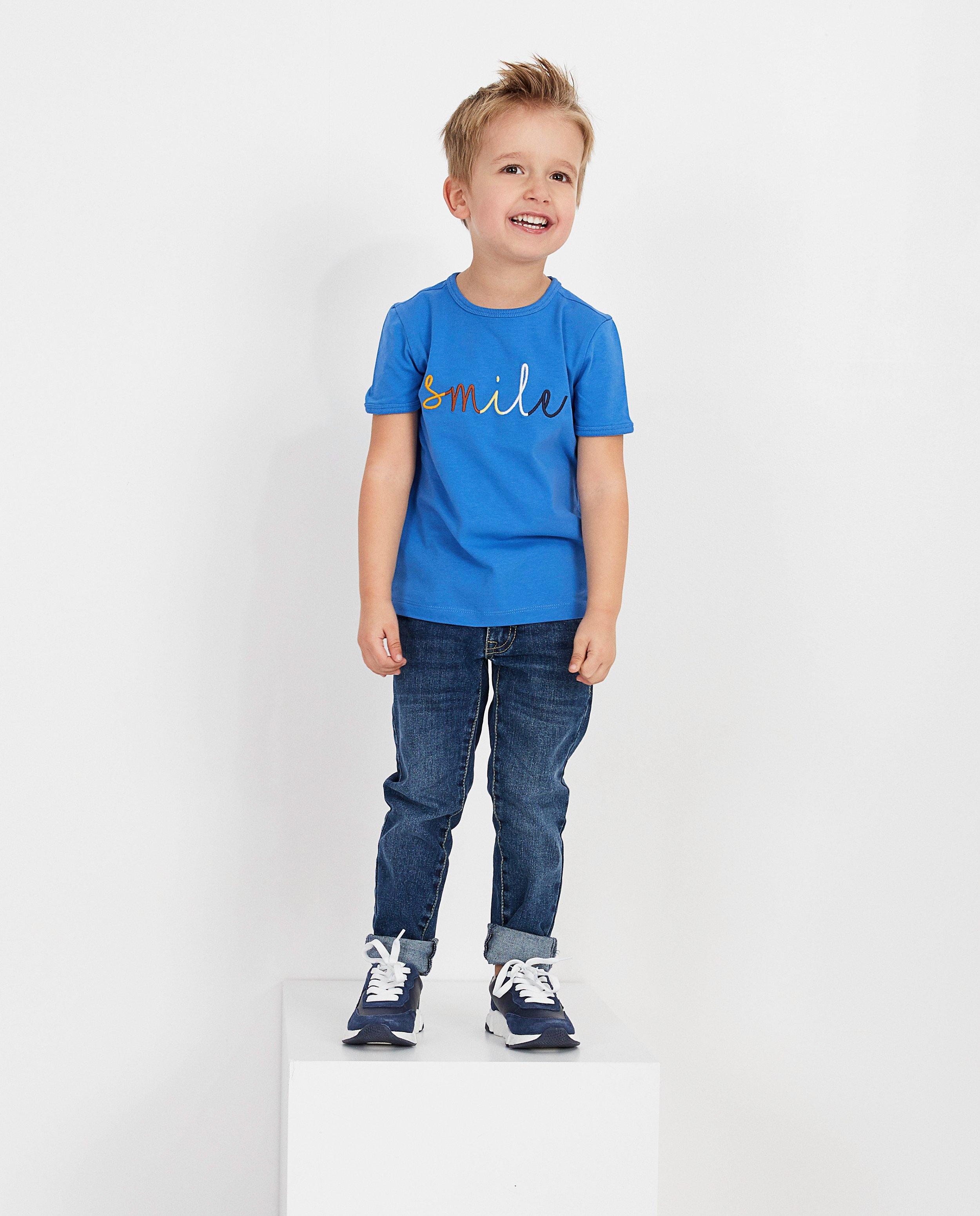 T-shirt met opschrift Piet Piraat - Product Detail - blauw - afbeelding nummer 1