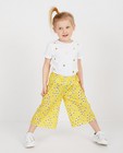 Jupe-culotte jaune, imprimé fleuri - blanc et noir - Milla Star