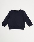 Donkerblauwe sweater baby - lettersweater - JBC