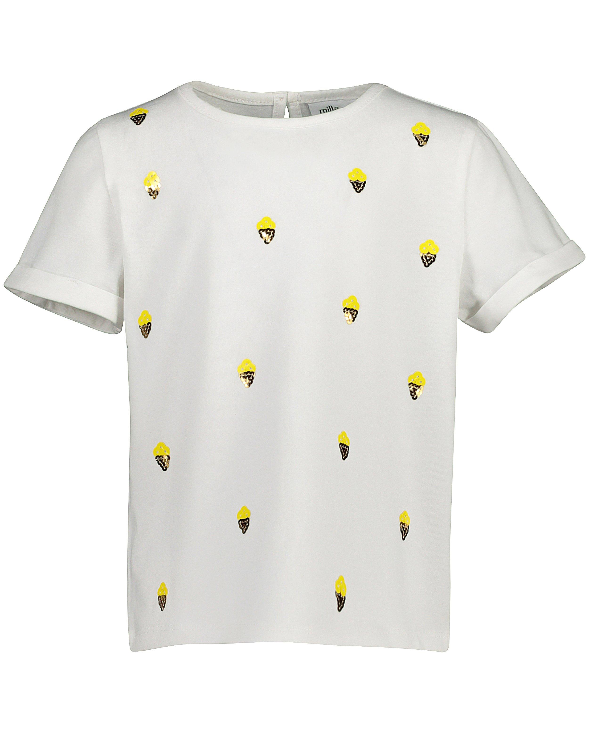 T-shirts - Wit T-shirt met pailletten