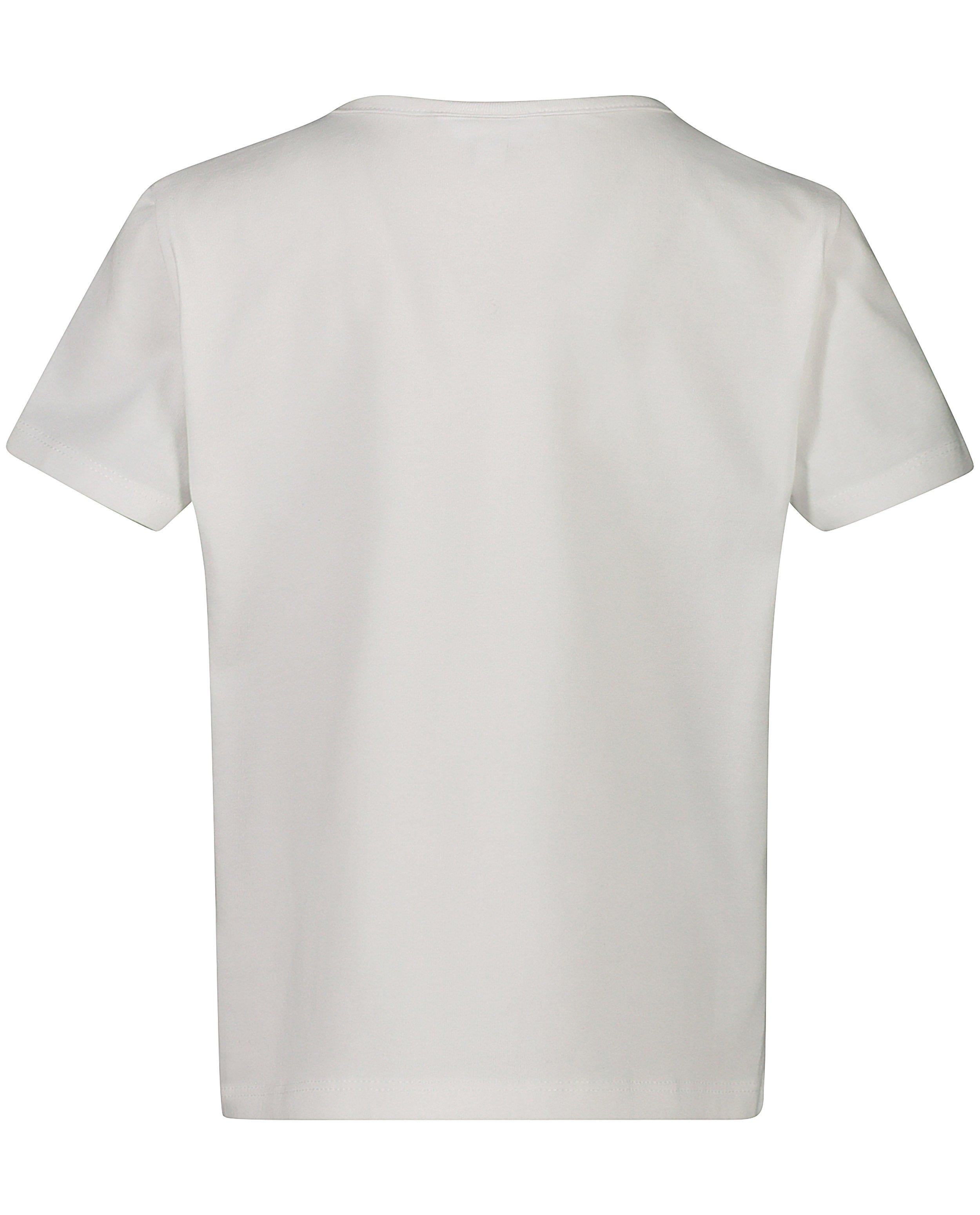 T-shirts - Wit T-shirt met glitterprint