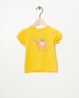 T-shirt jaune en coton bio - imprimé - Cuddles and Smiles