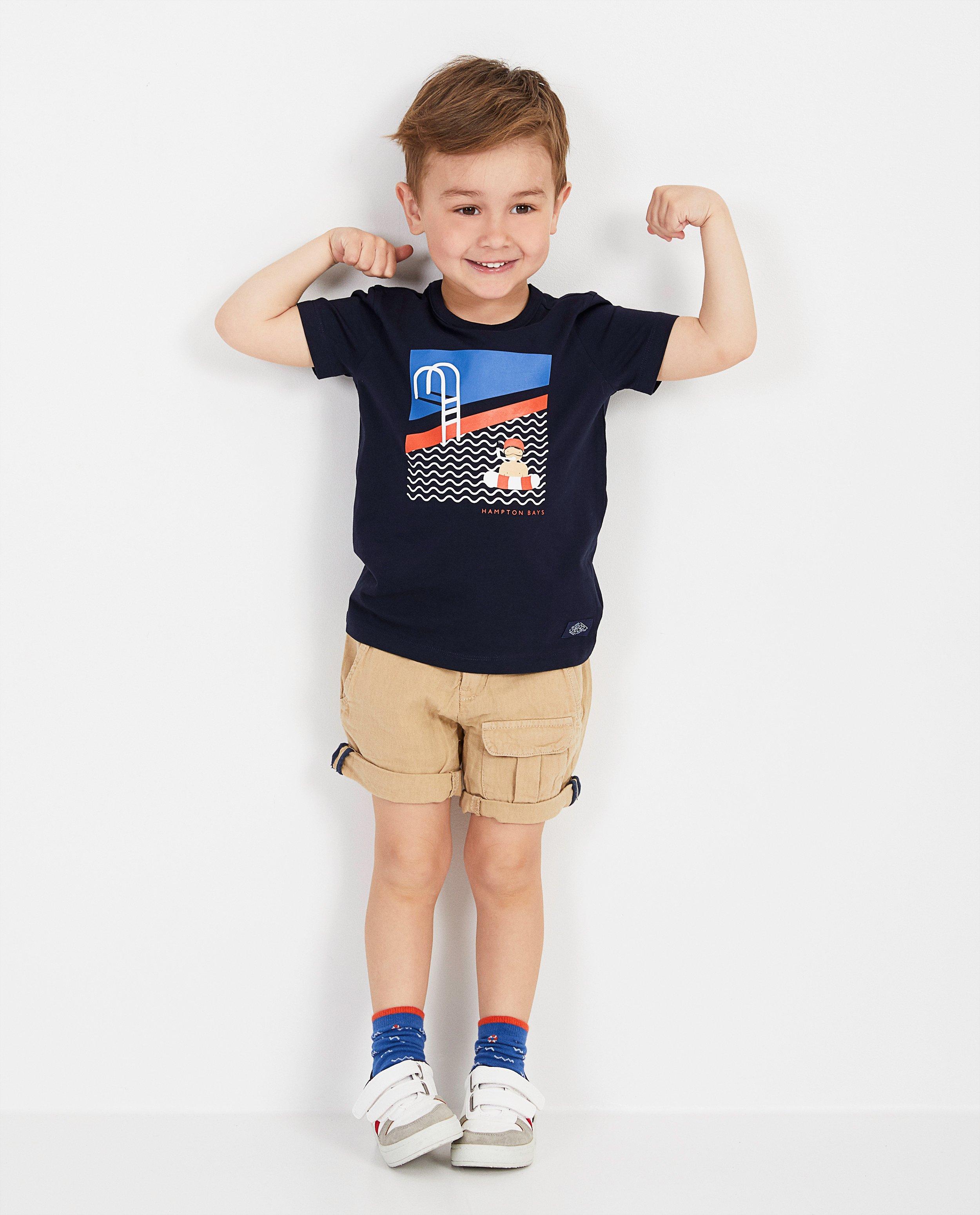 Blauw T-shirt Hampton Bays - met print - Hampton Bays