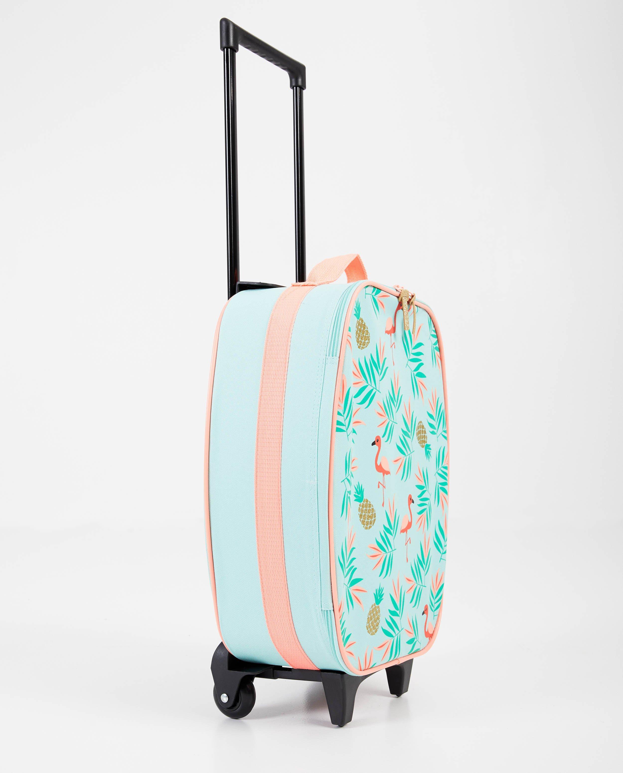 Sacs - Valise bleu clair à imprimé