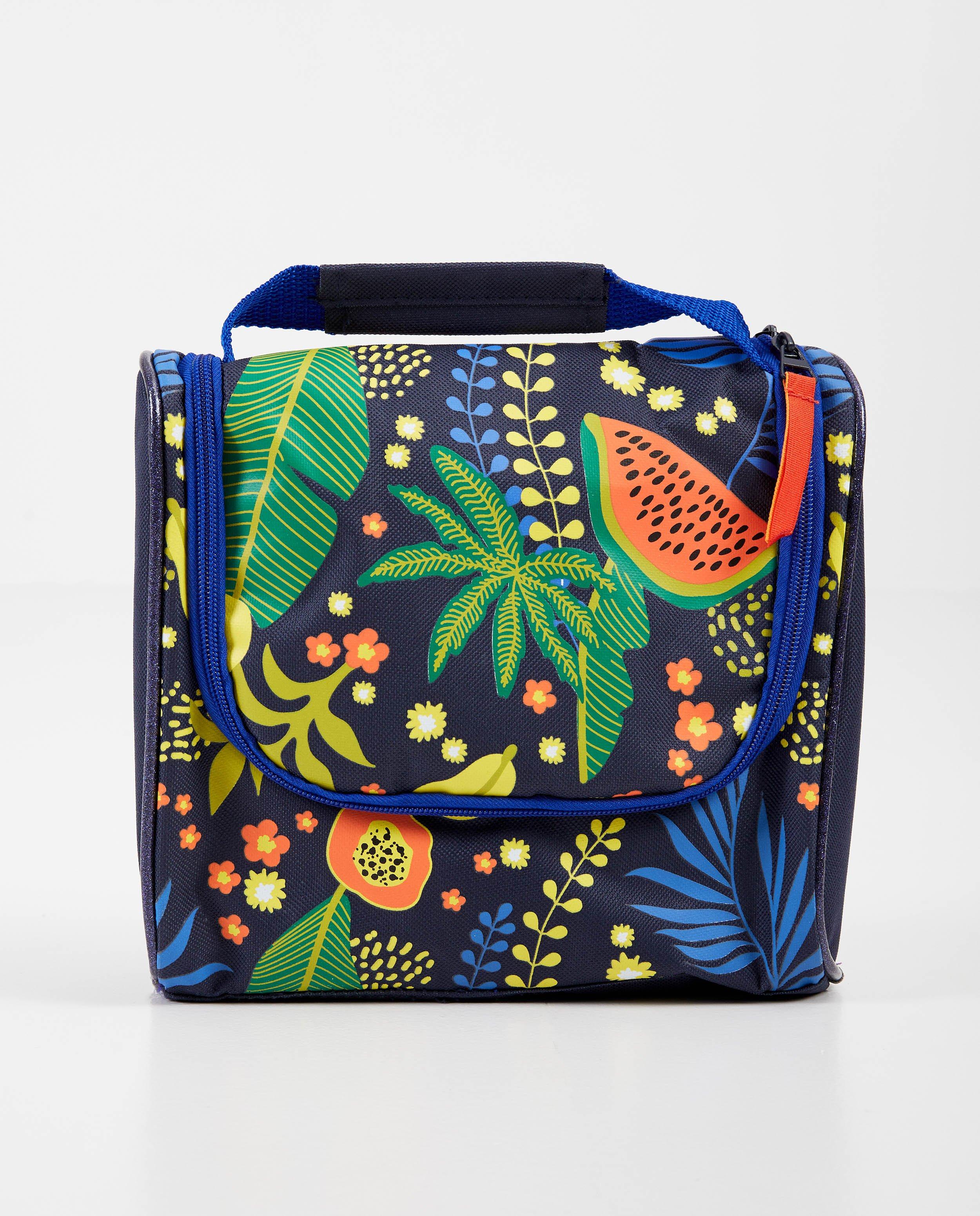 Trousse de toilette bleue à imprimé - avec poignée - JBC