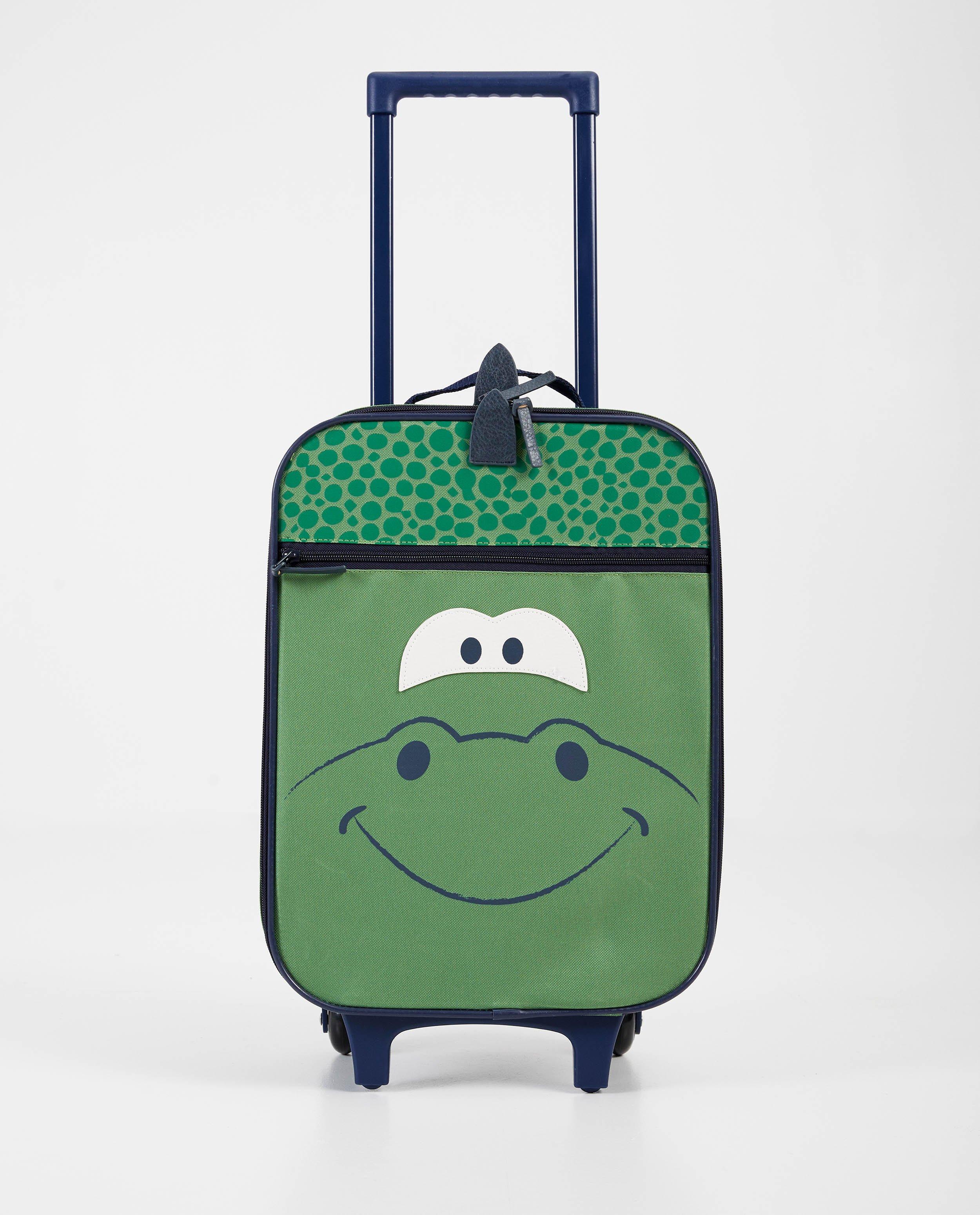 Groene koffer met print - wieltjes - JBC