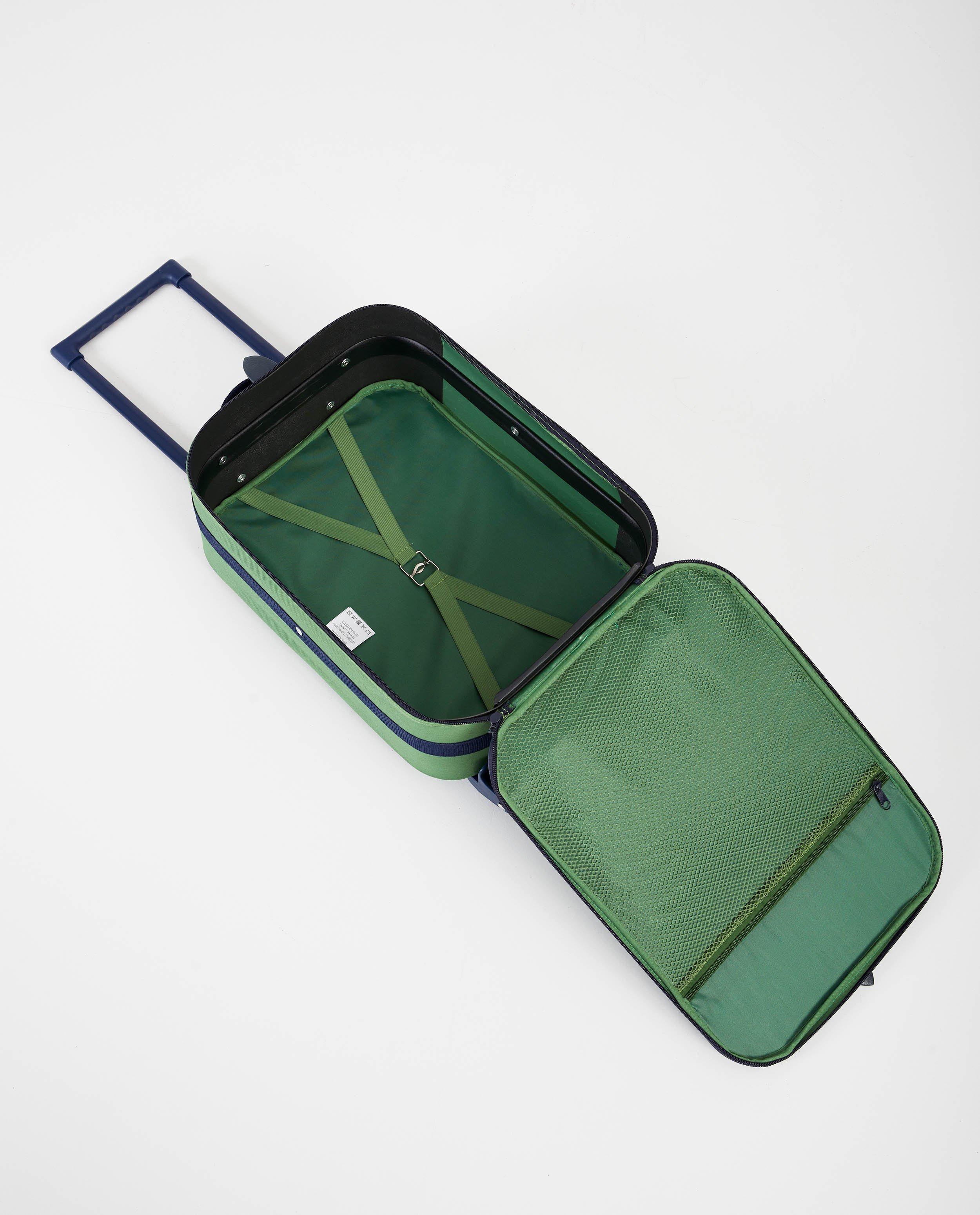Handtassen - Groene koffer met print