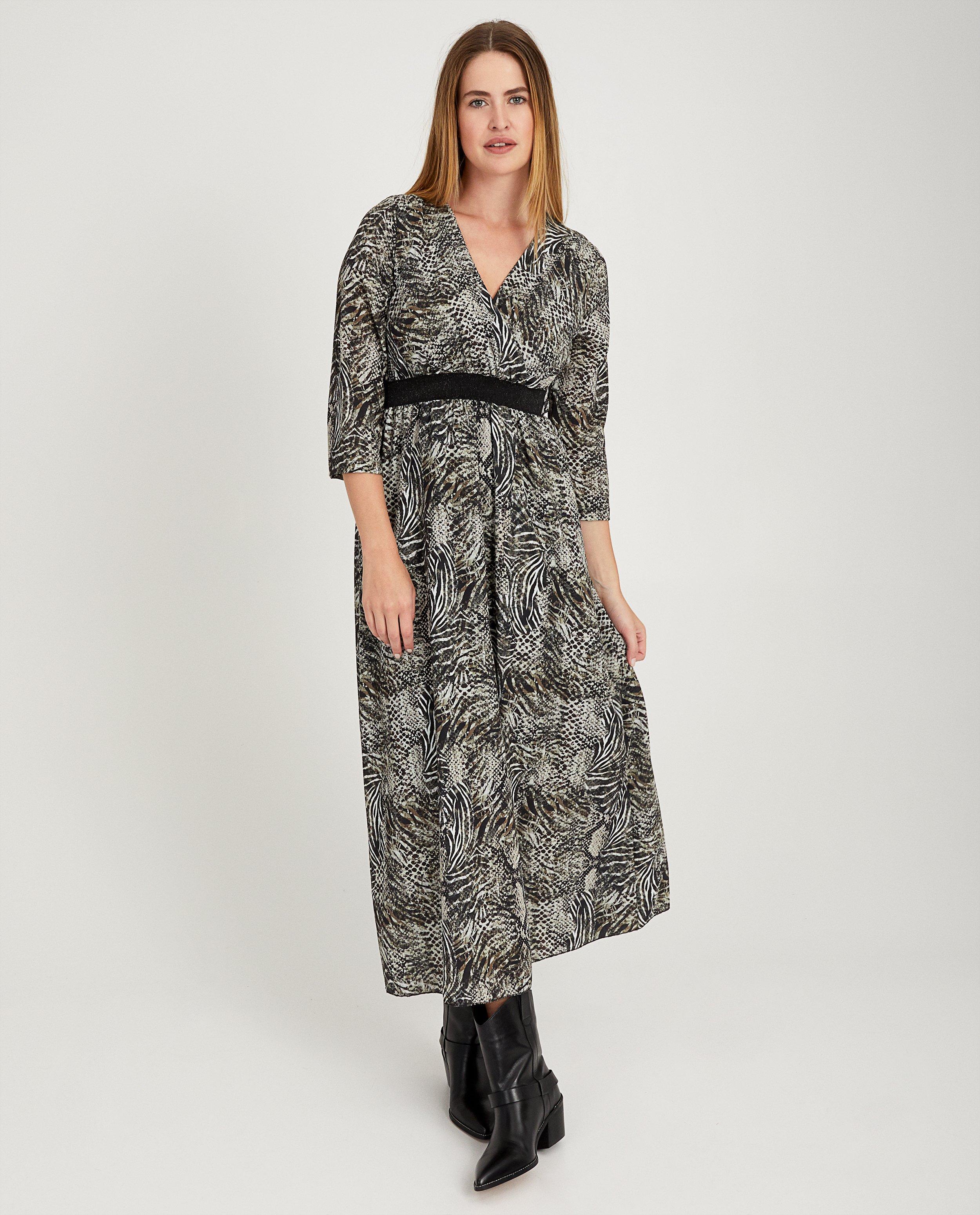 Robe maxi, imprimé Ella Italia - imprimé animal intégral - Ella Italia