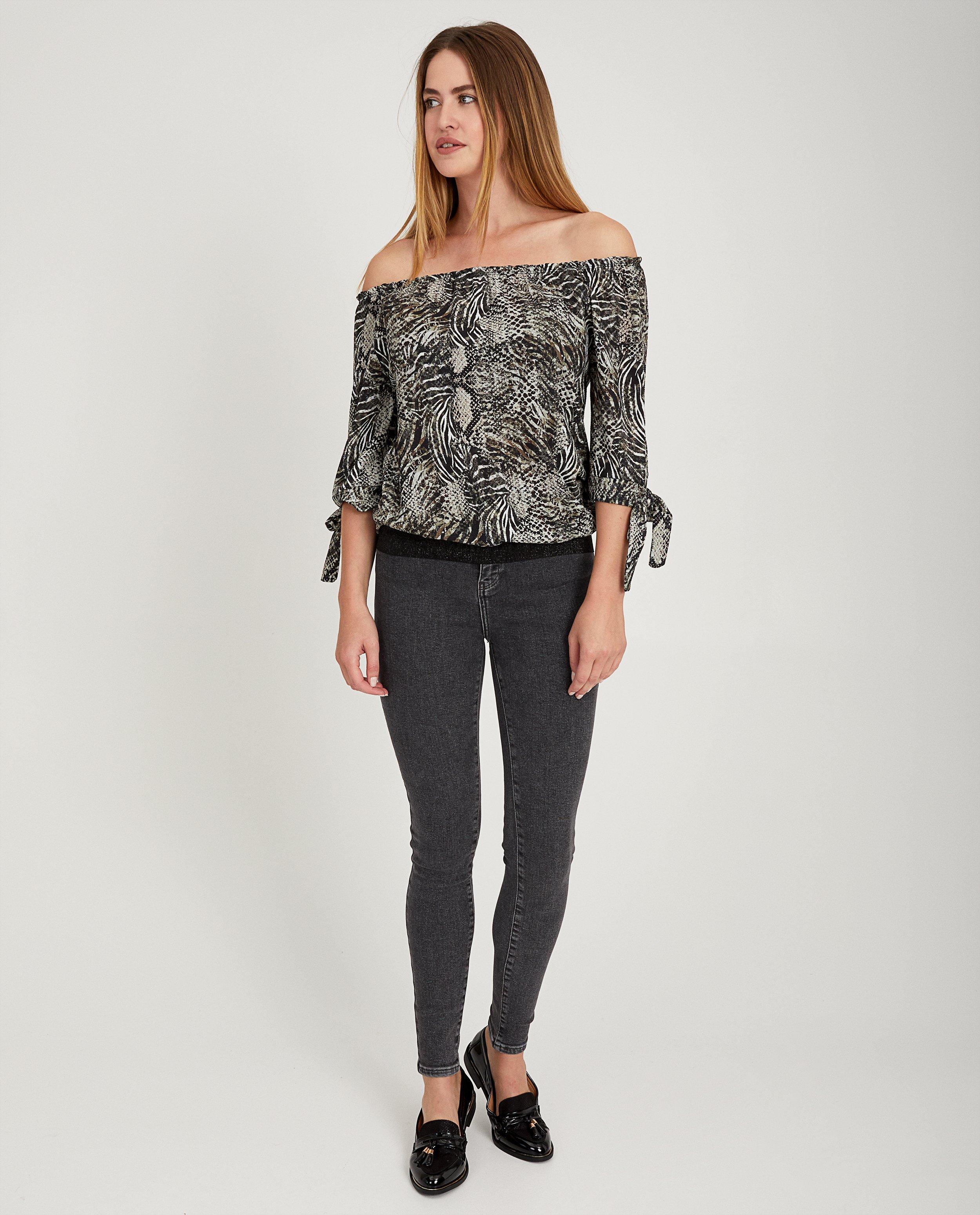 Blouse met dierenprint Ella Italia - zebra en slang - Ella Italia