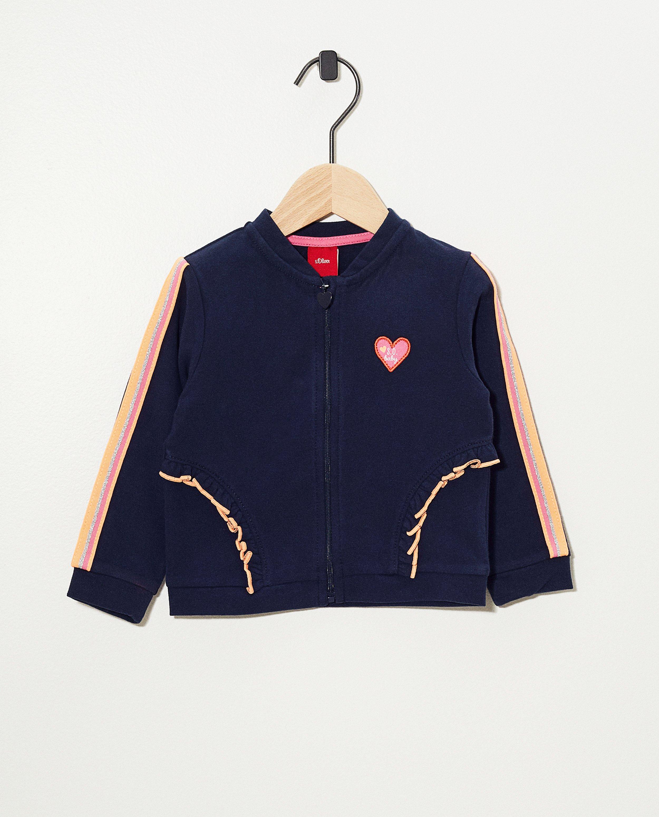 Gilet molletonné bleu s.Oliver - avec des ruches - S. Oliver