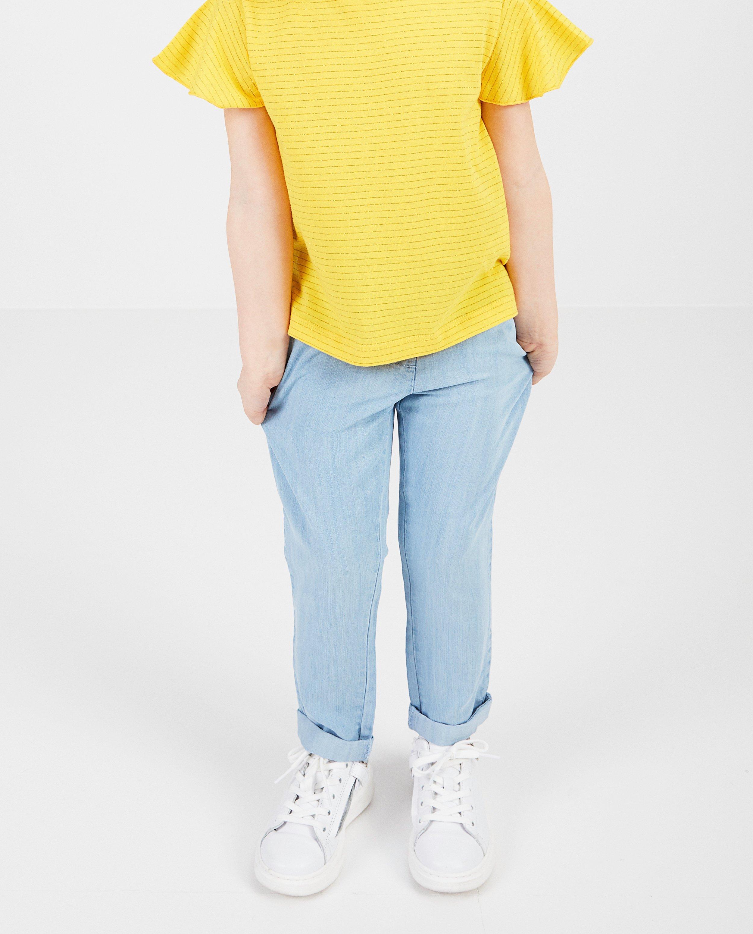 Pantalons - Pantalon bleu clair en lyocell