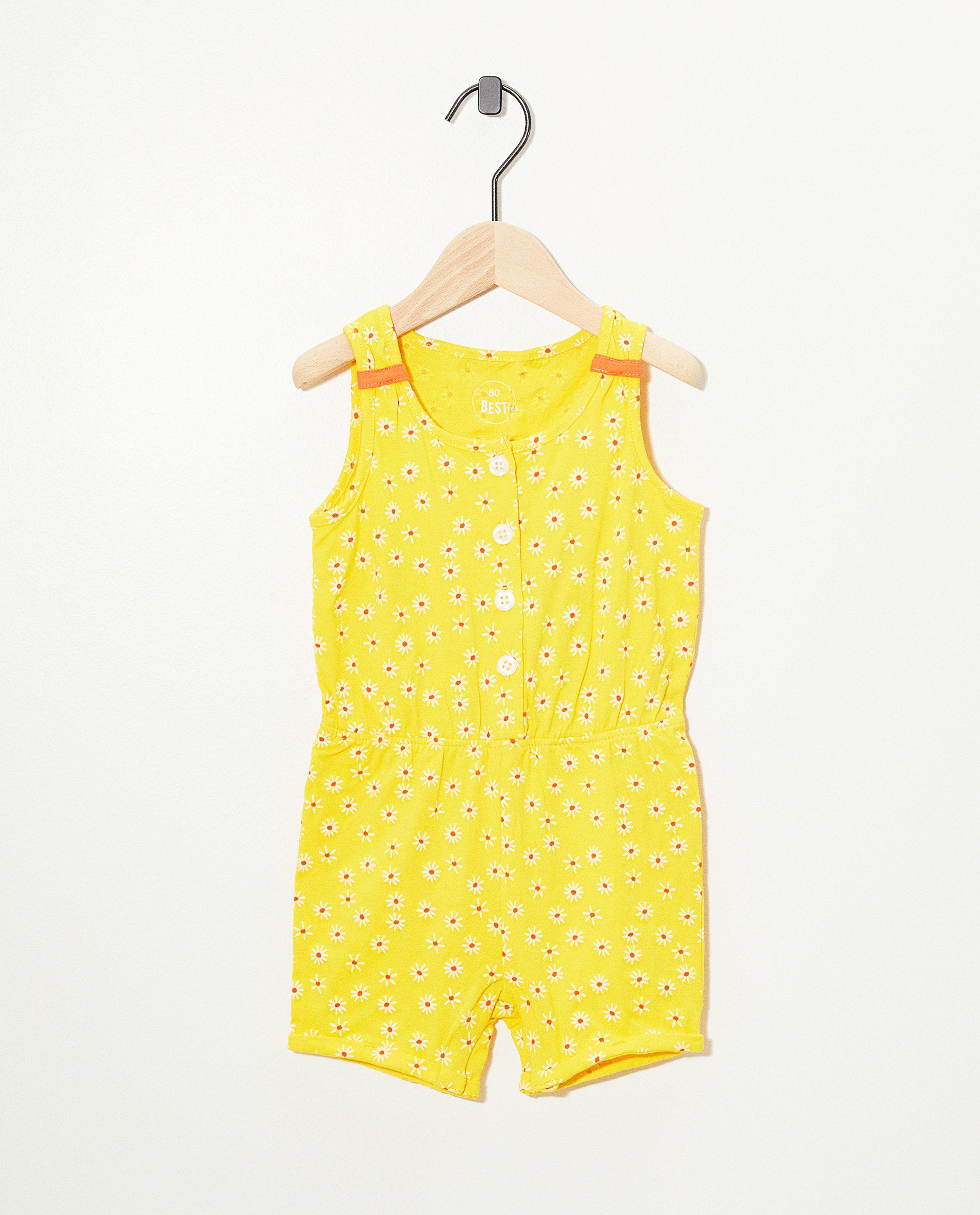 Gele jumpsuit met print BESTies - allover - Besties