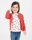 Cardigan rouge à motif ajouré - fin tricot - Milla Star