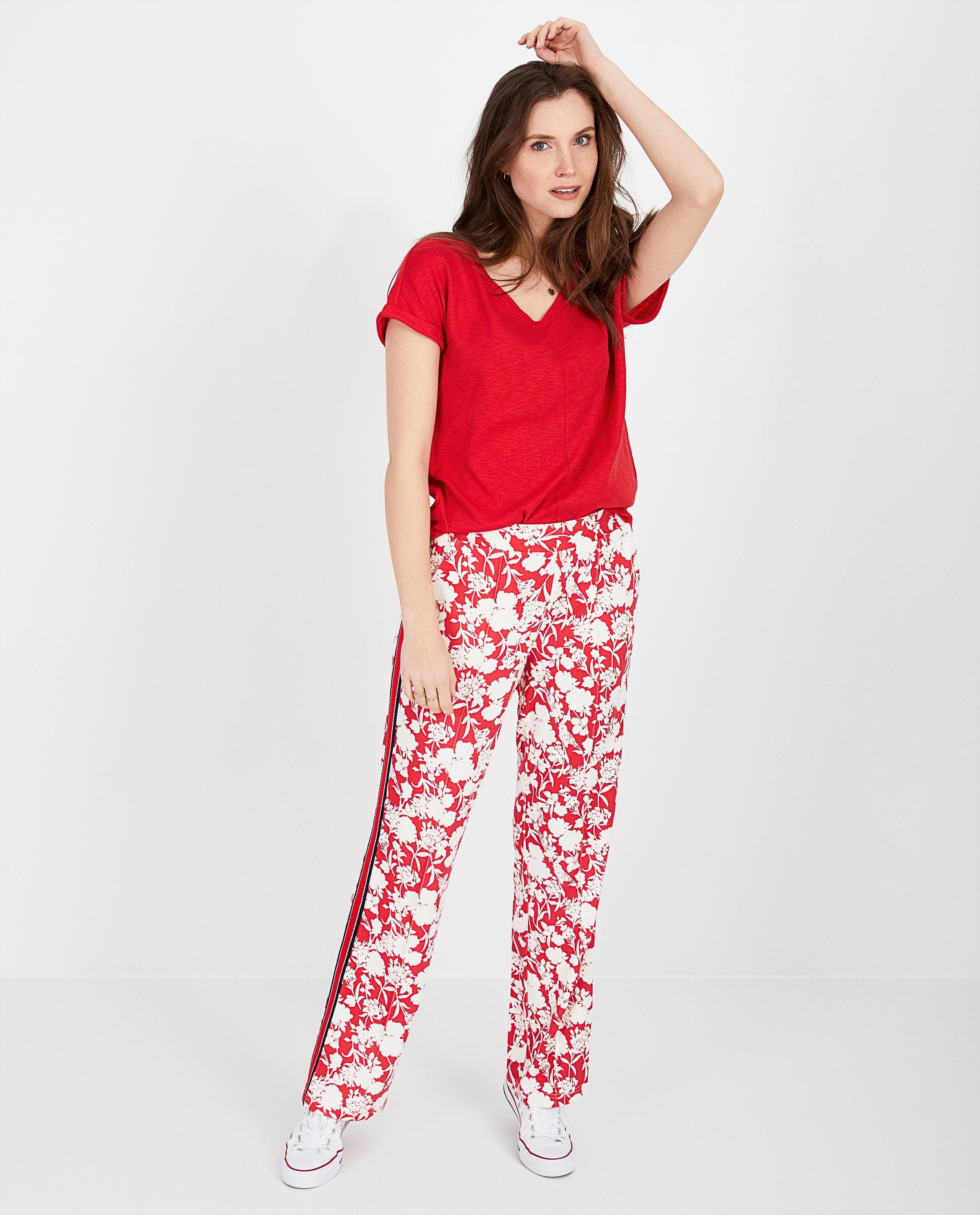 Rood T-shirt Sara De Paduwa - met subtiele glitter - Sara de Paduwa