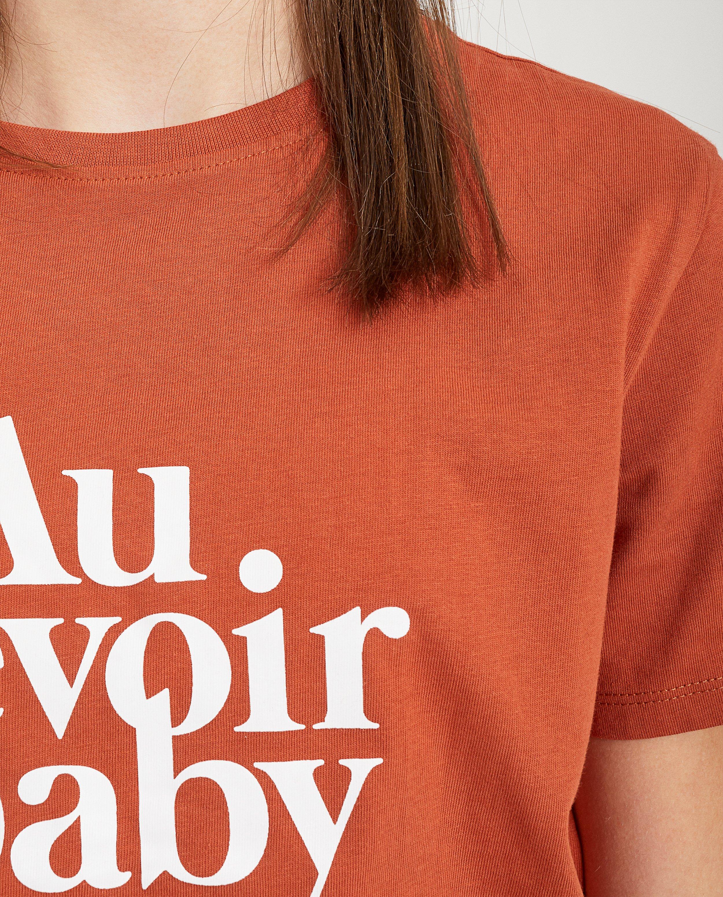 T-shirts - Roestbruin T-shirt met opschrift