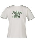 T-shirt blanc à inscription - verte et noire - Groggy
