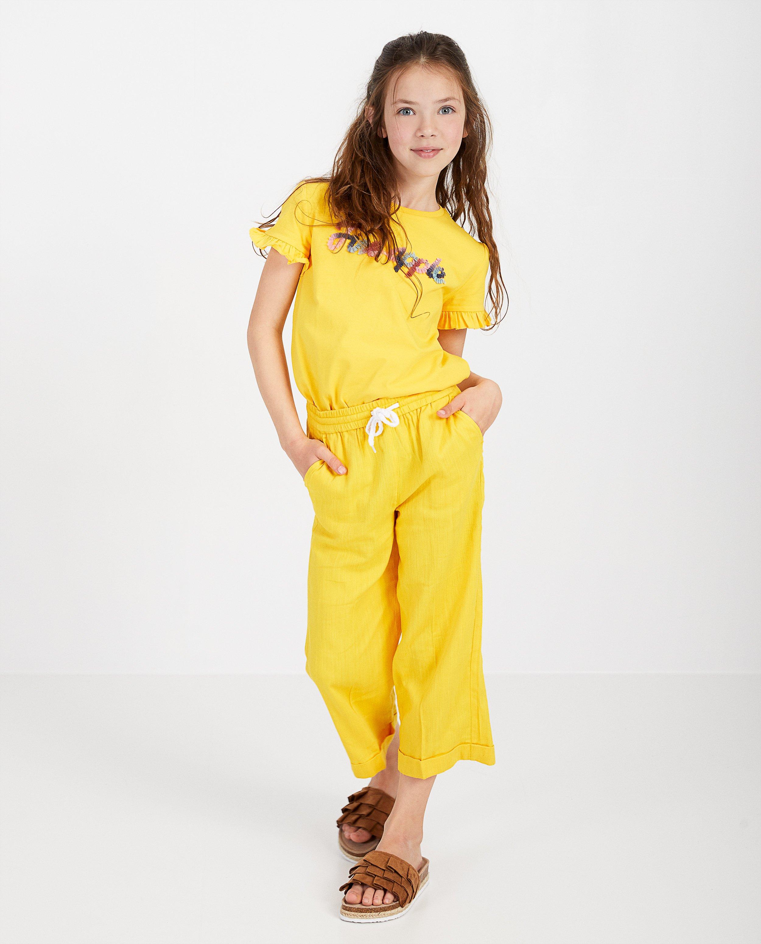 Gele broek - met wijde pijpen - Fish & Chips