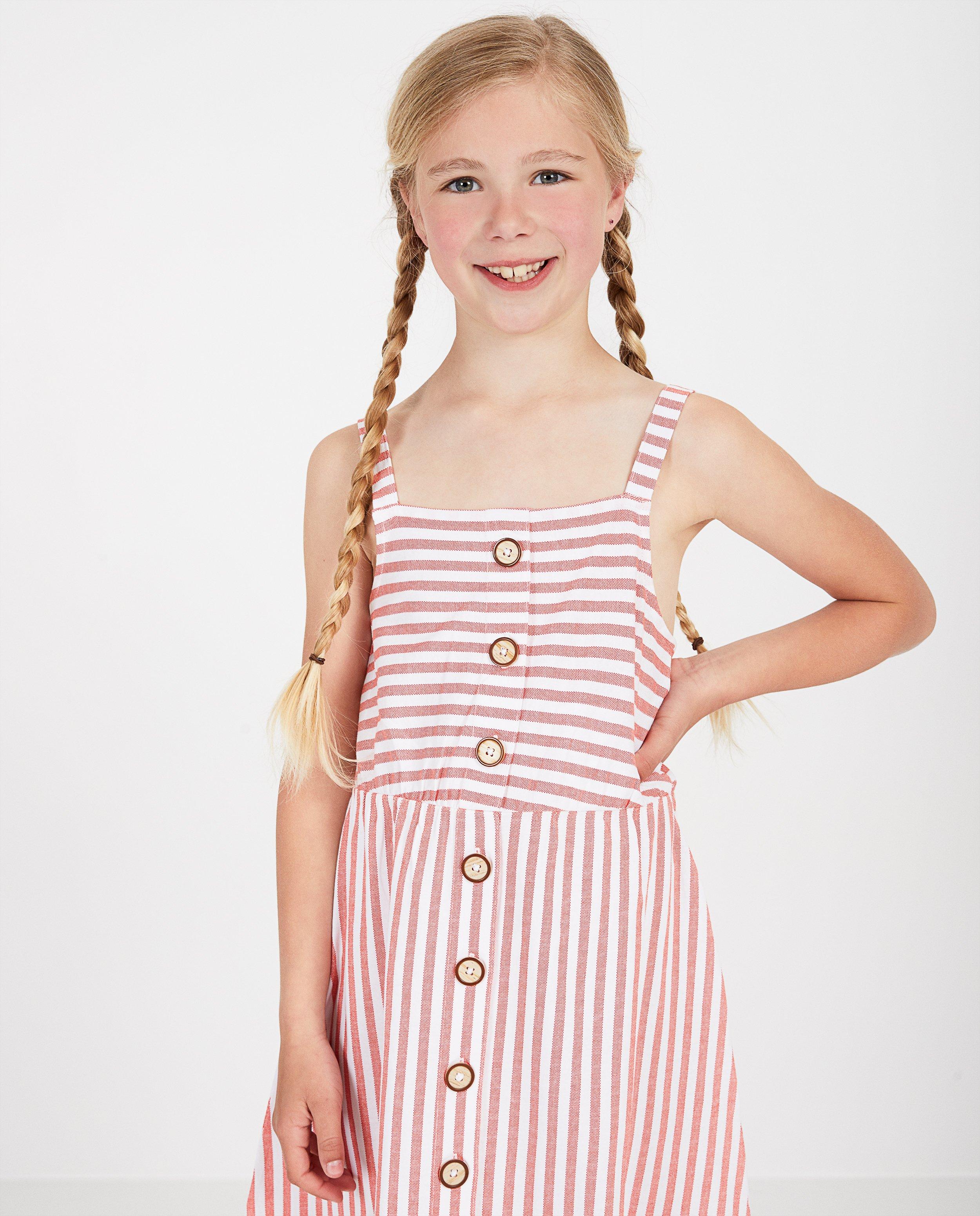 Robe blanche à rayures BESTies - imprimé intégral - Besties