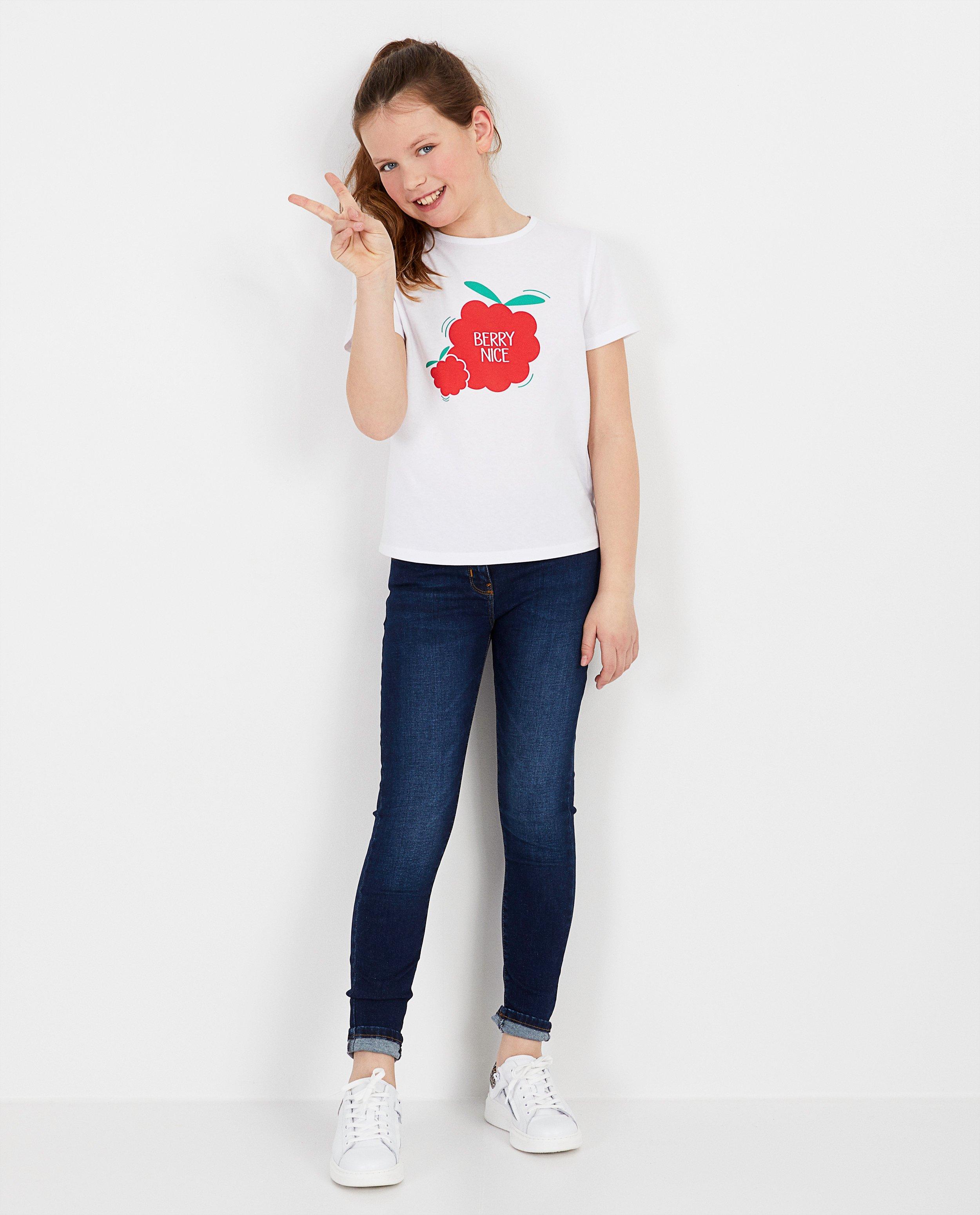 Wit T-shirt met opschrift BESTies - en print - Besties