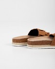 Schoenen - Bruine platform slippers
