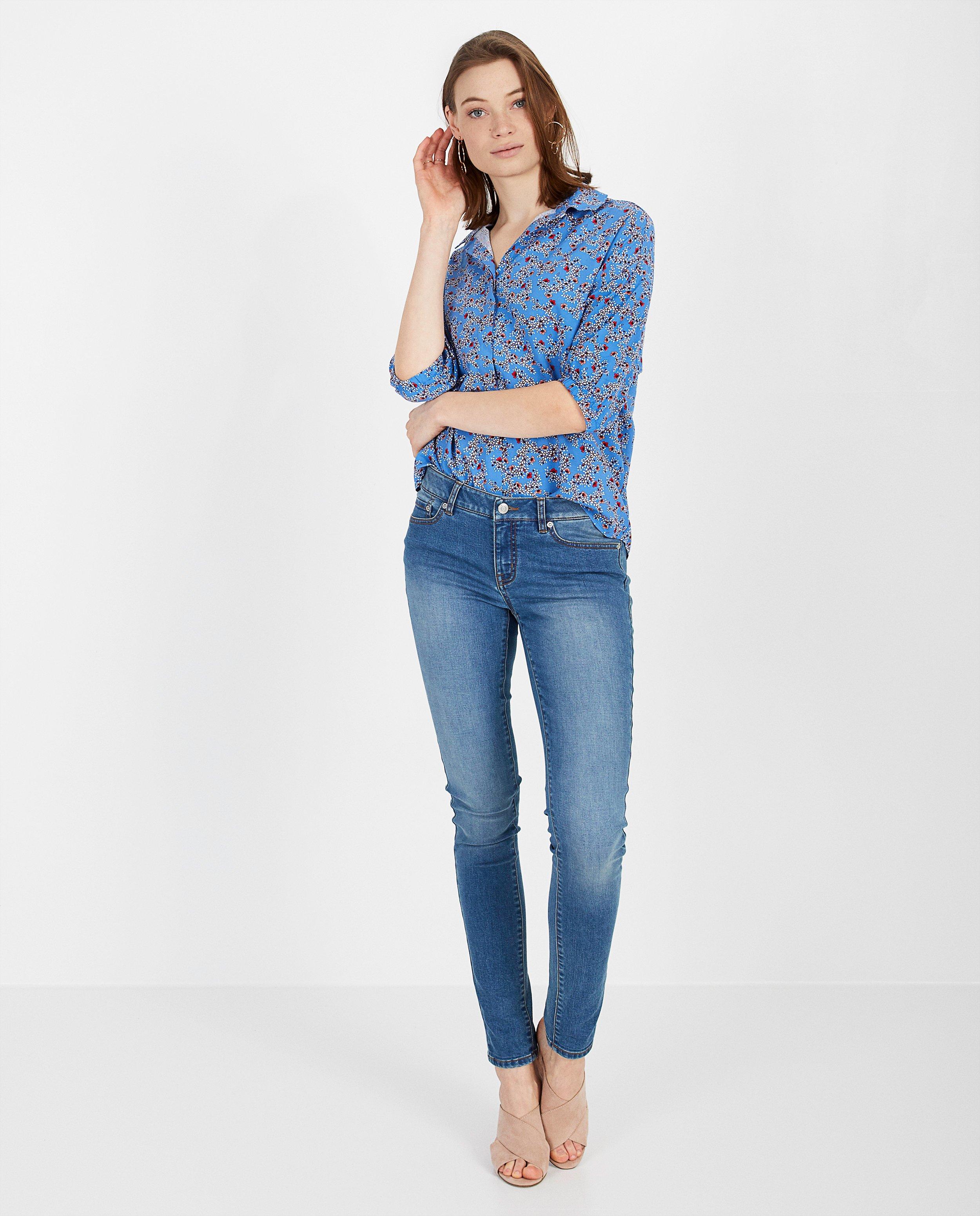 Blauwe blouse met print Youh! - bloemenprint - Youh!