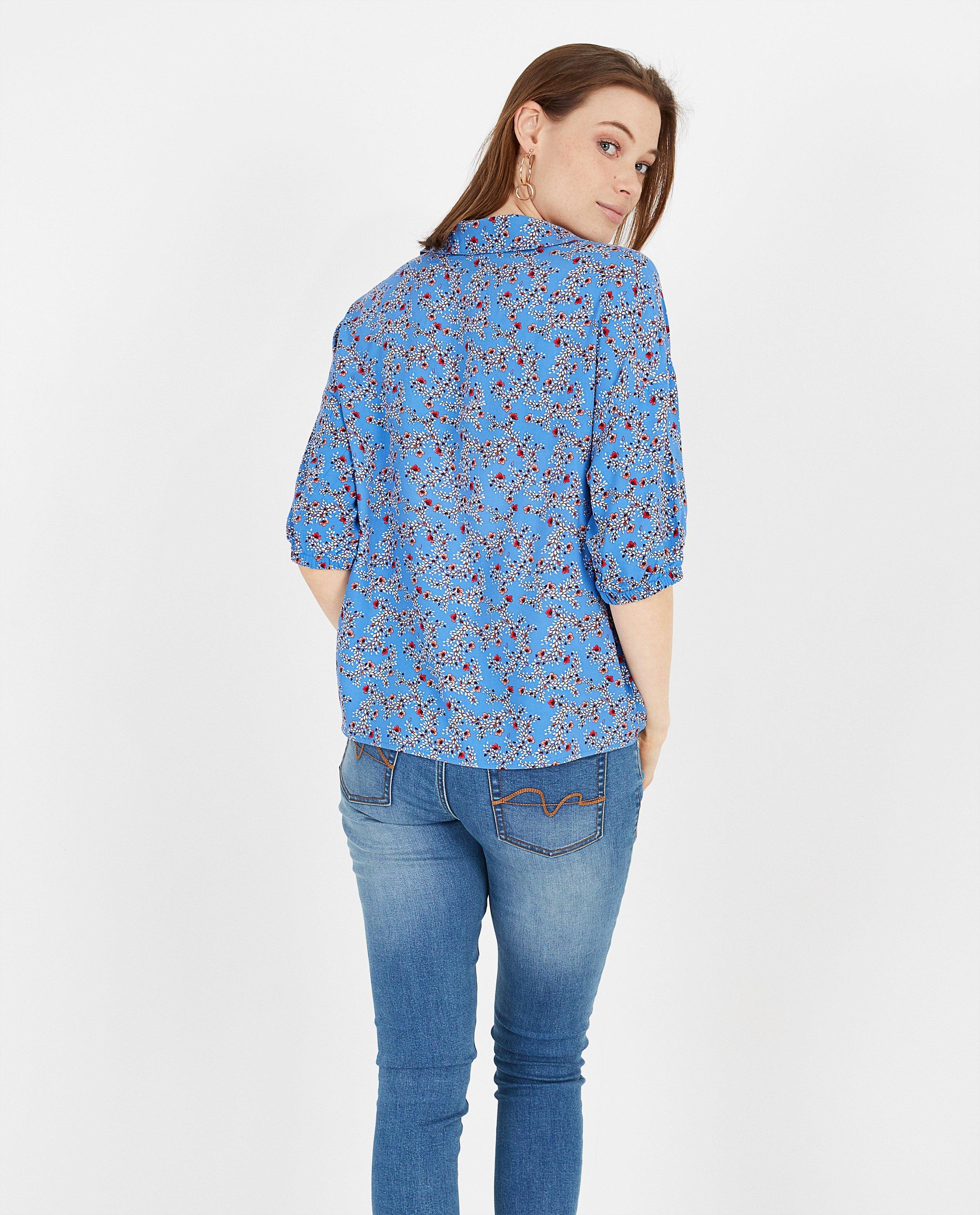 Hemden - Blauwe blouse met print Youh!
