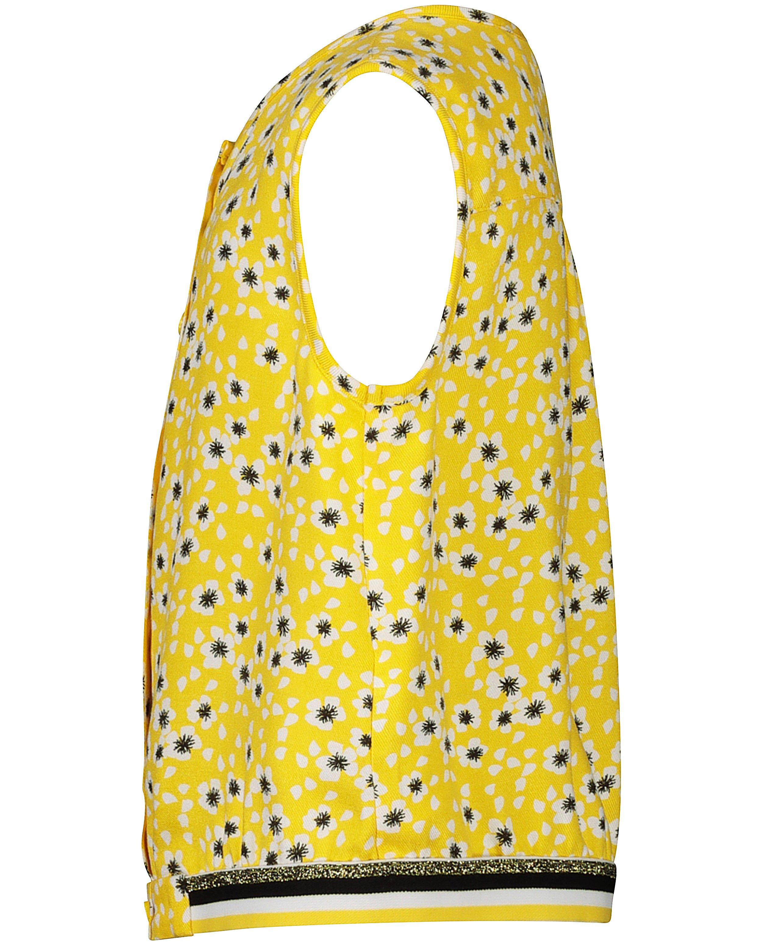Hemden - Gele top met bloemenprint