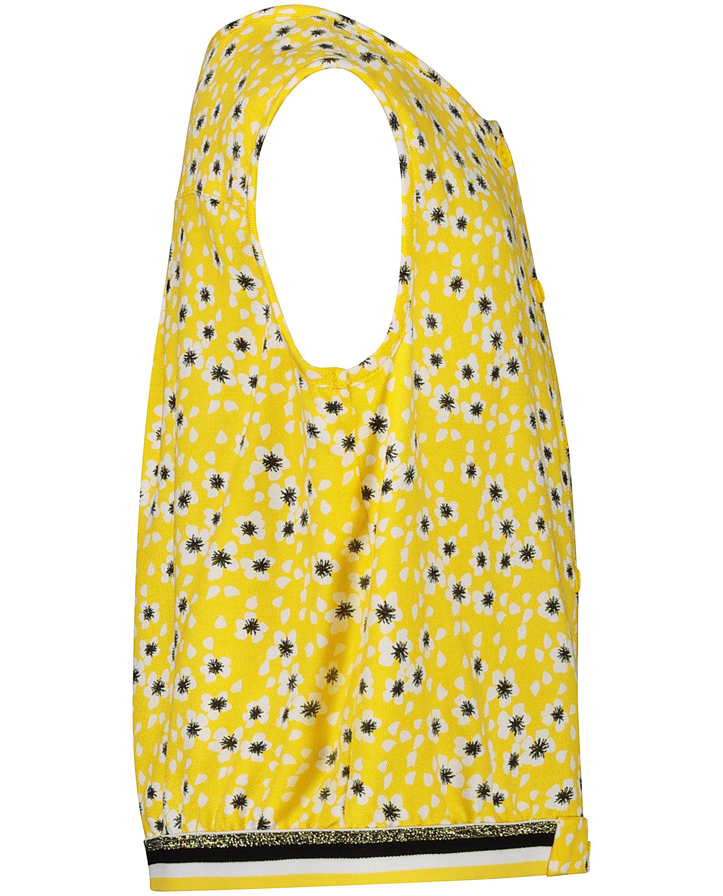 Hemden - Gele top met bloemenprint