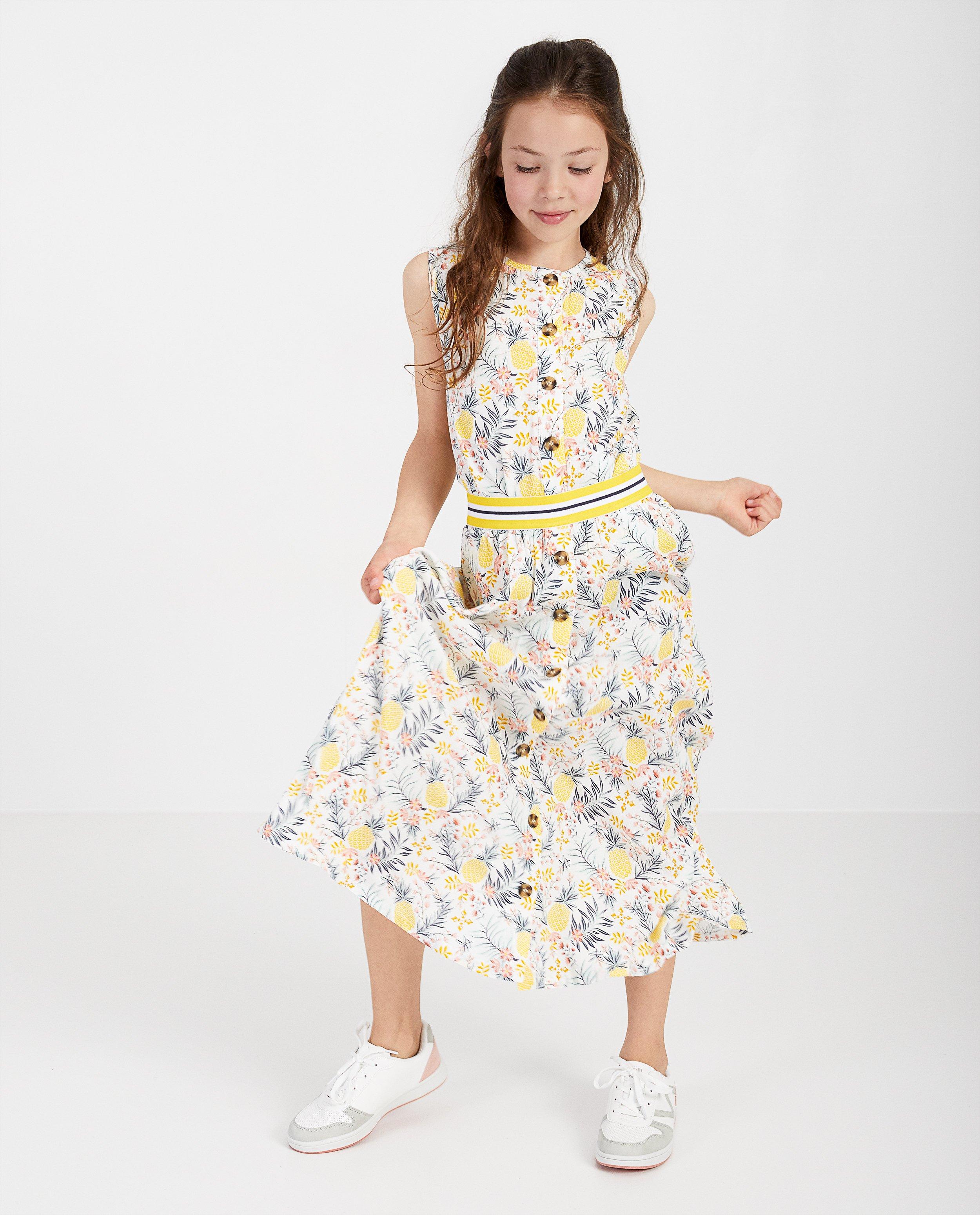 Witte maxi-rok met print - van viscose - Fish & Chips