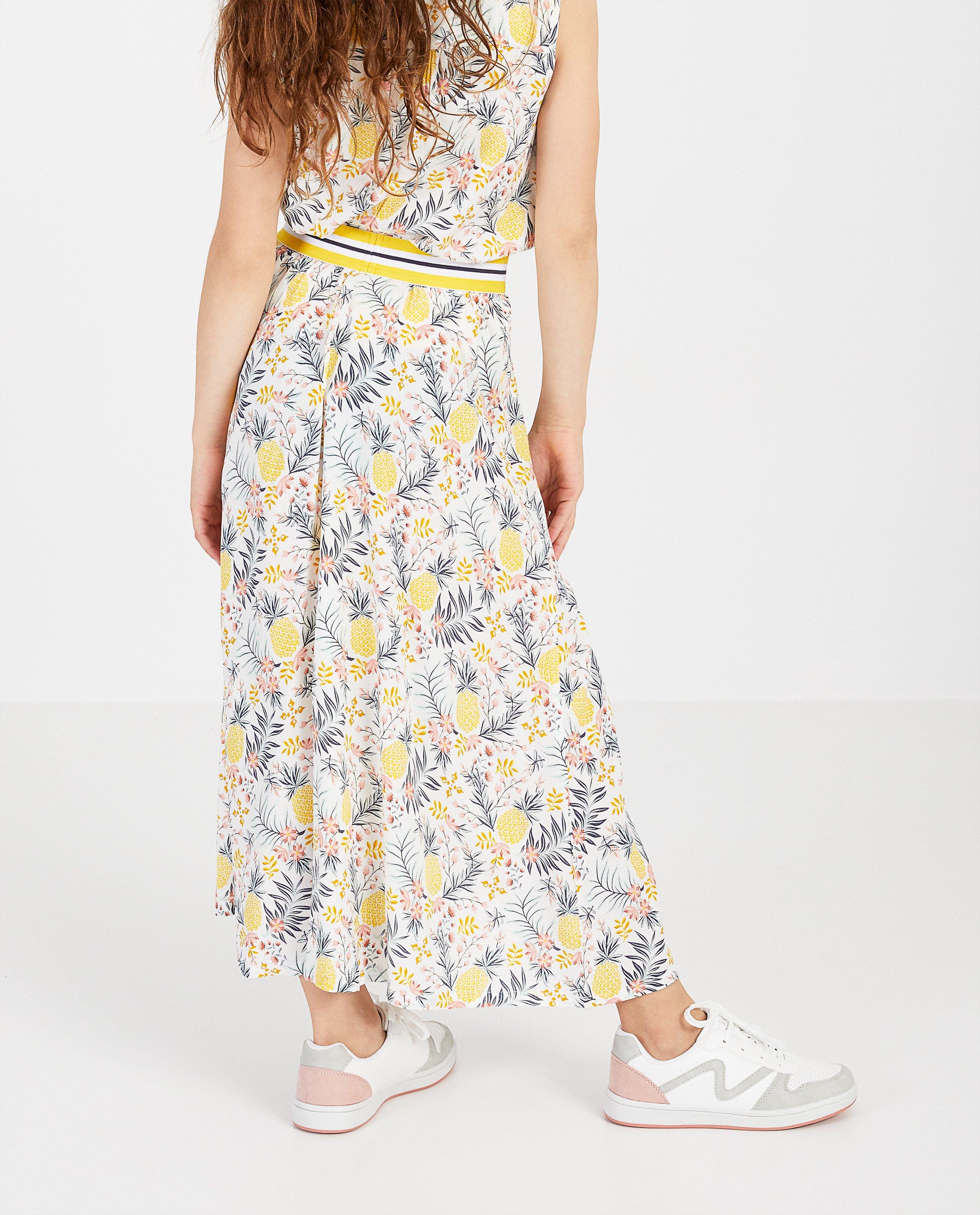 Jupe blanche maxi, imprim&eacute; - D&eacute;tails du produit - multicolore - image num&eacute;ro 3