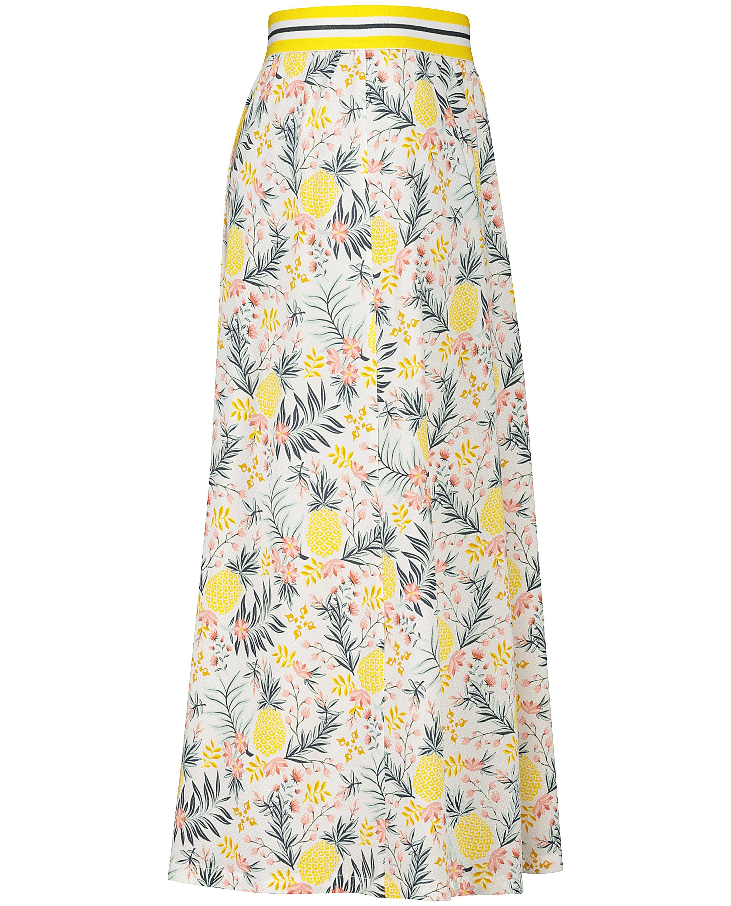 Witte maxi rok met print van viscose Fish Chips JBC Belgi Belgi