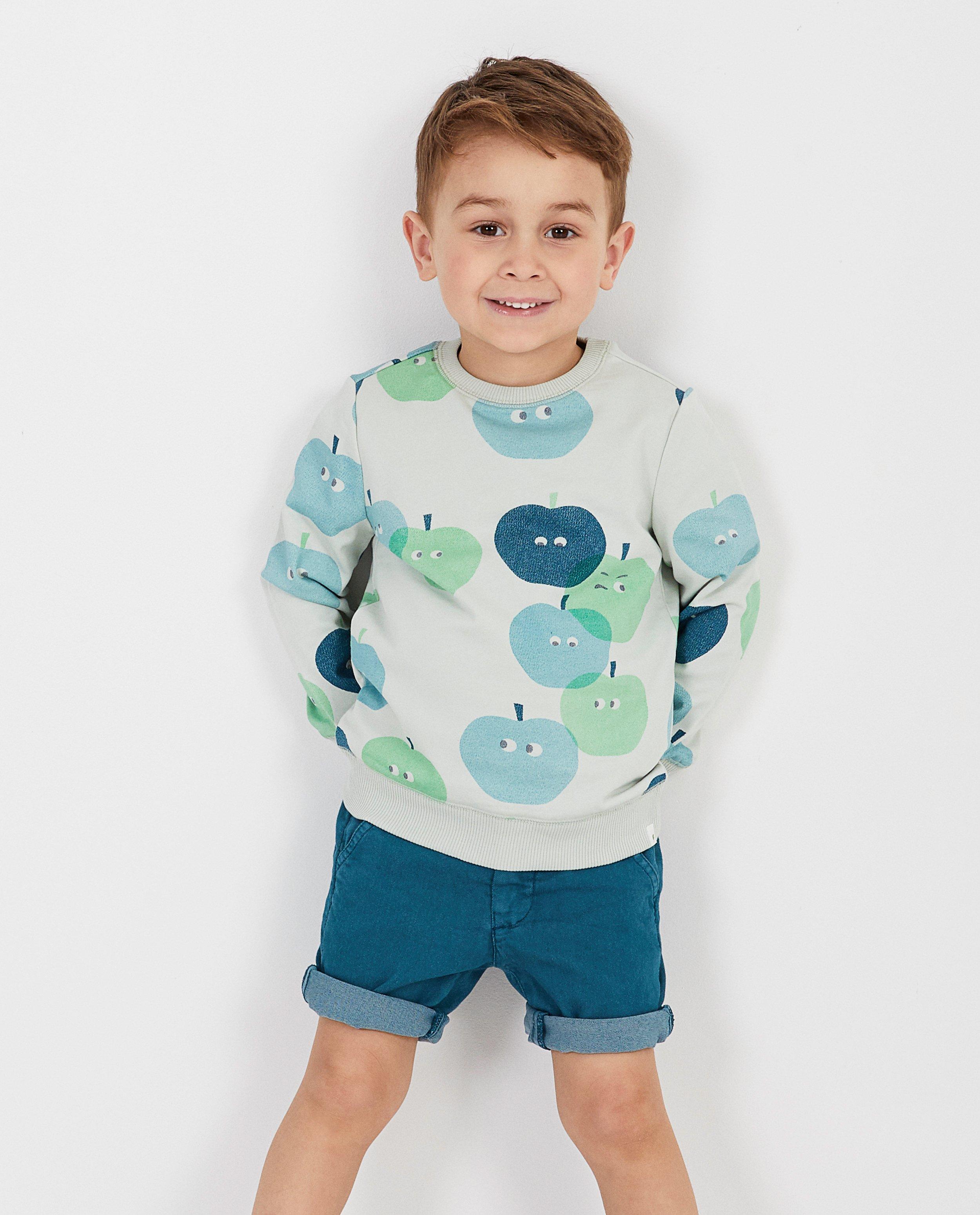 Sweats - Lichtgroene sweater met print
